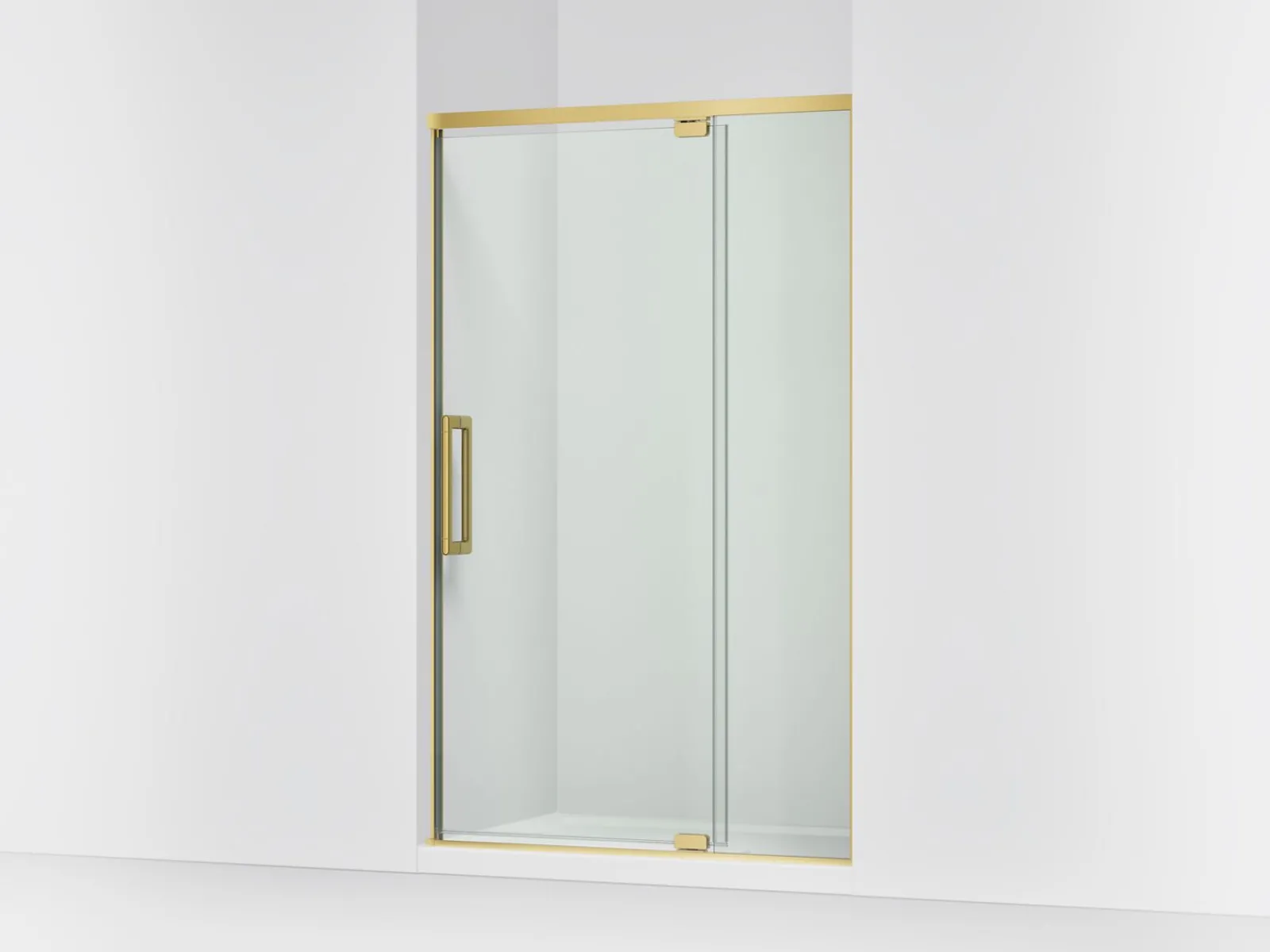 42"-48" W x 76" H pivot shower door with 5/16"-thick Crystal Clear glass^Kohler Best