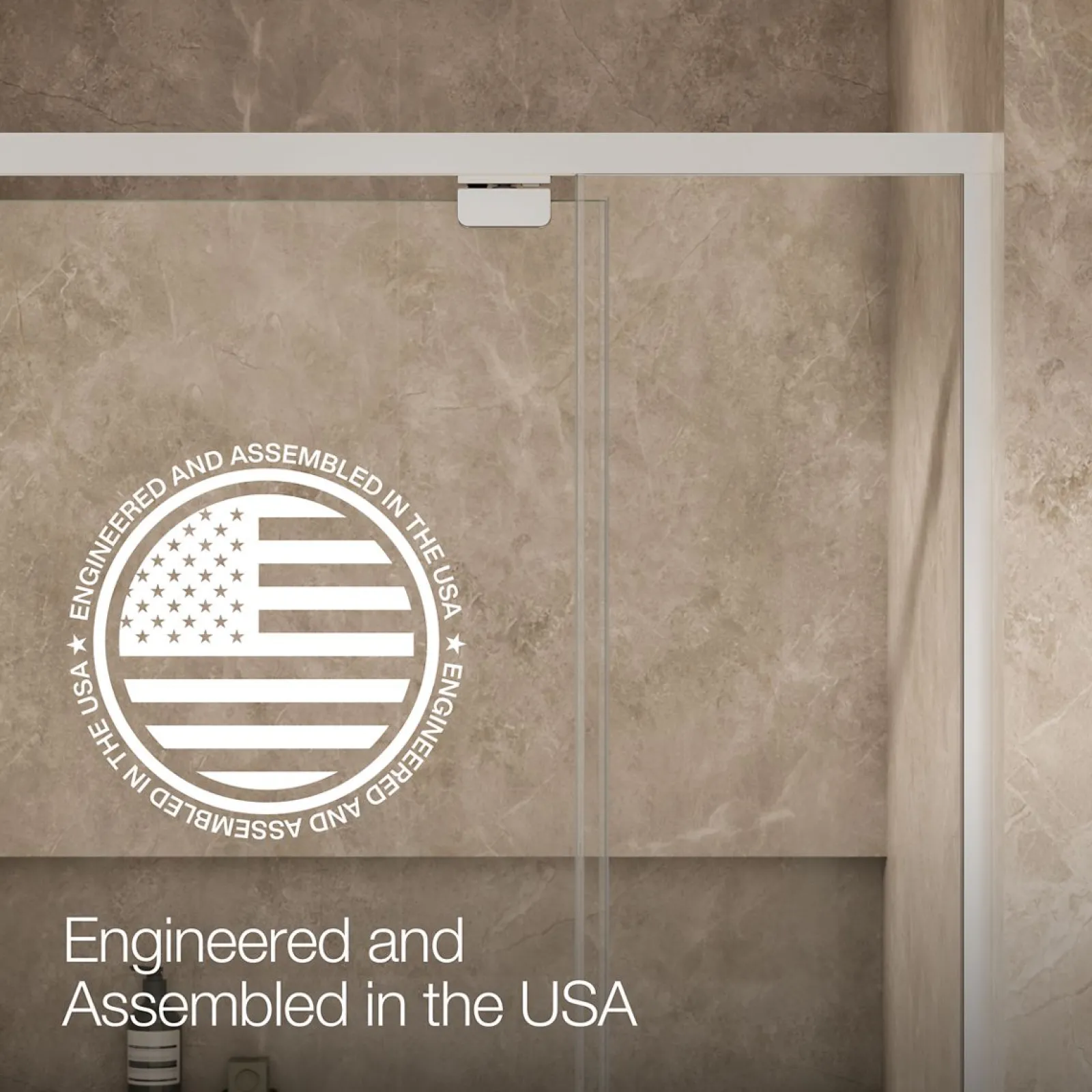 42"-48" W x 76" H pivot shower door with 5/16"-thick Crystal Clear glass^Kohler Best