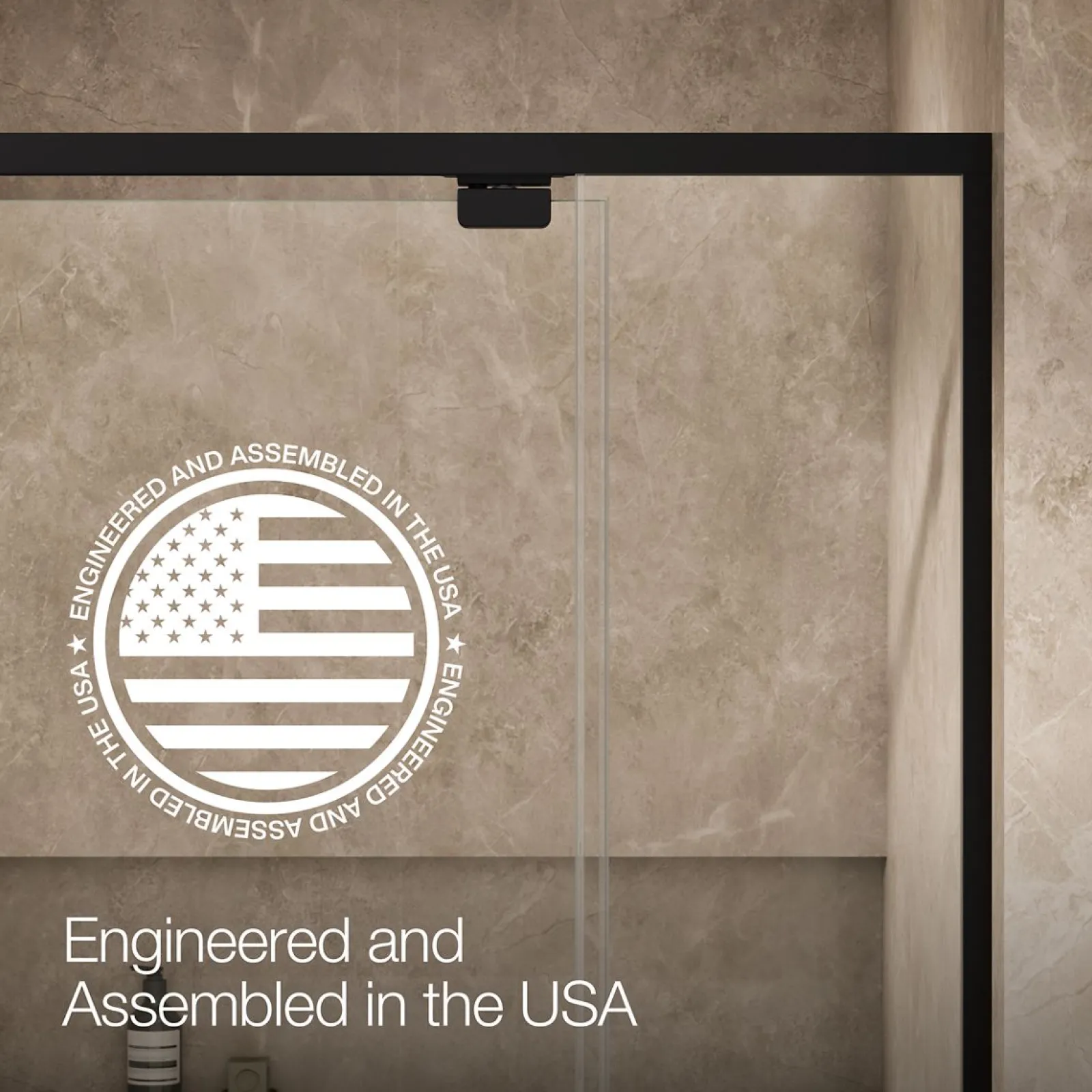 42"-48" W x 76" H pivot shower door with 5/16"-thick Crystal Clear glass^Kohler Best