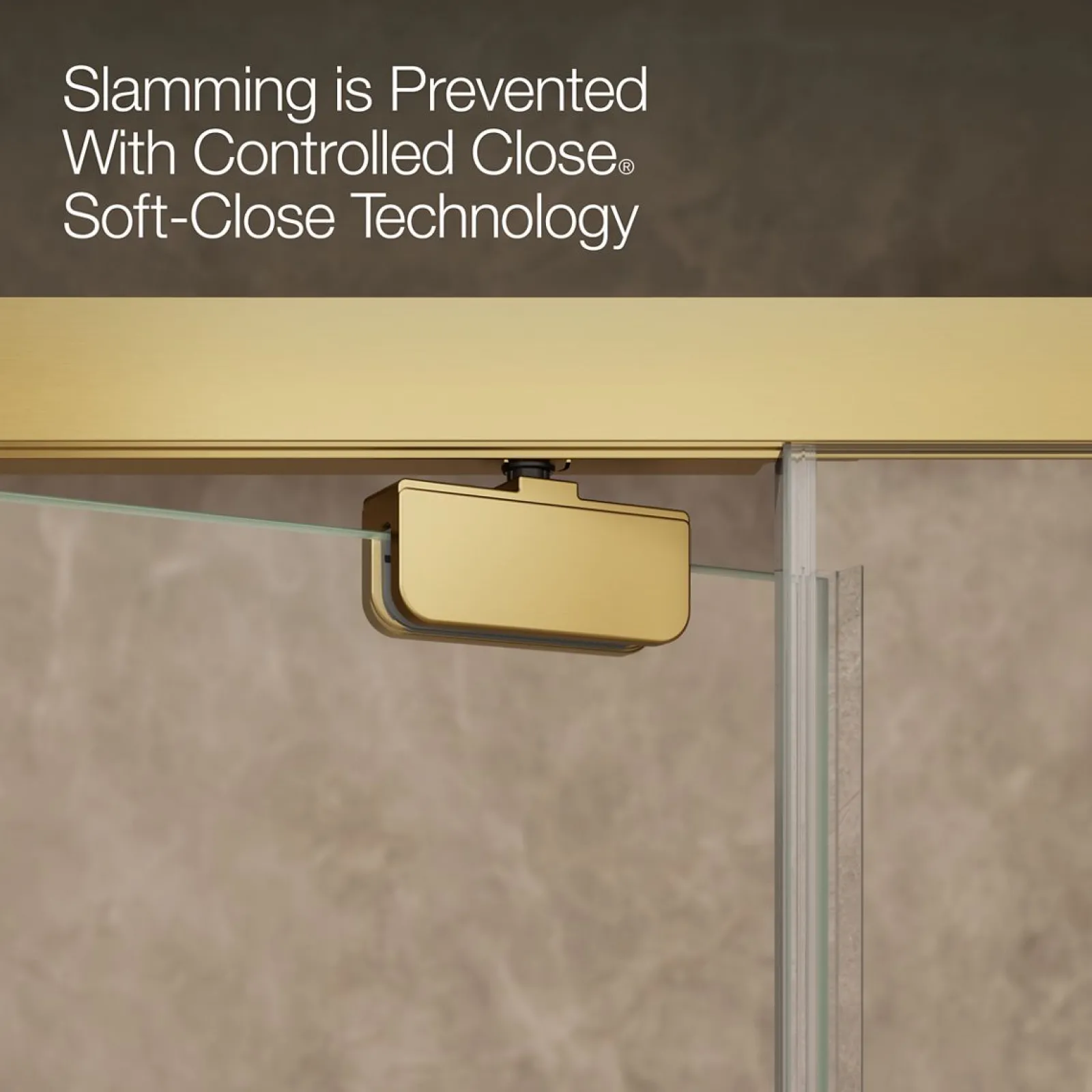 42"-48" W x 76" H pivot shower door with 5/16"-thick Crystal Clear glass^Kohler New