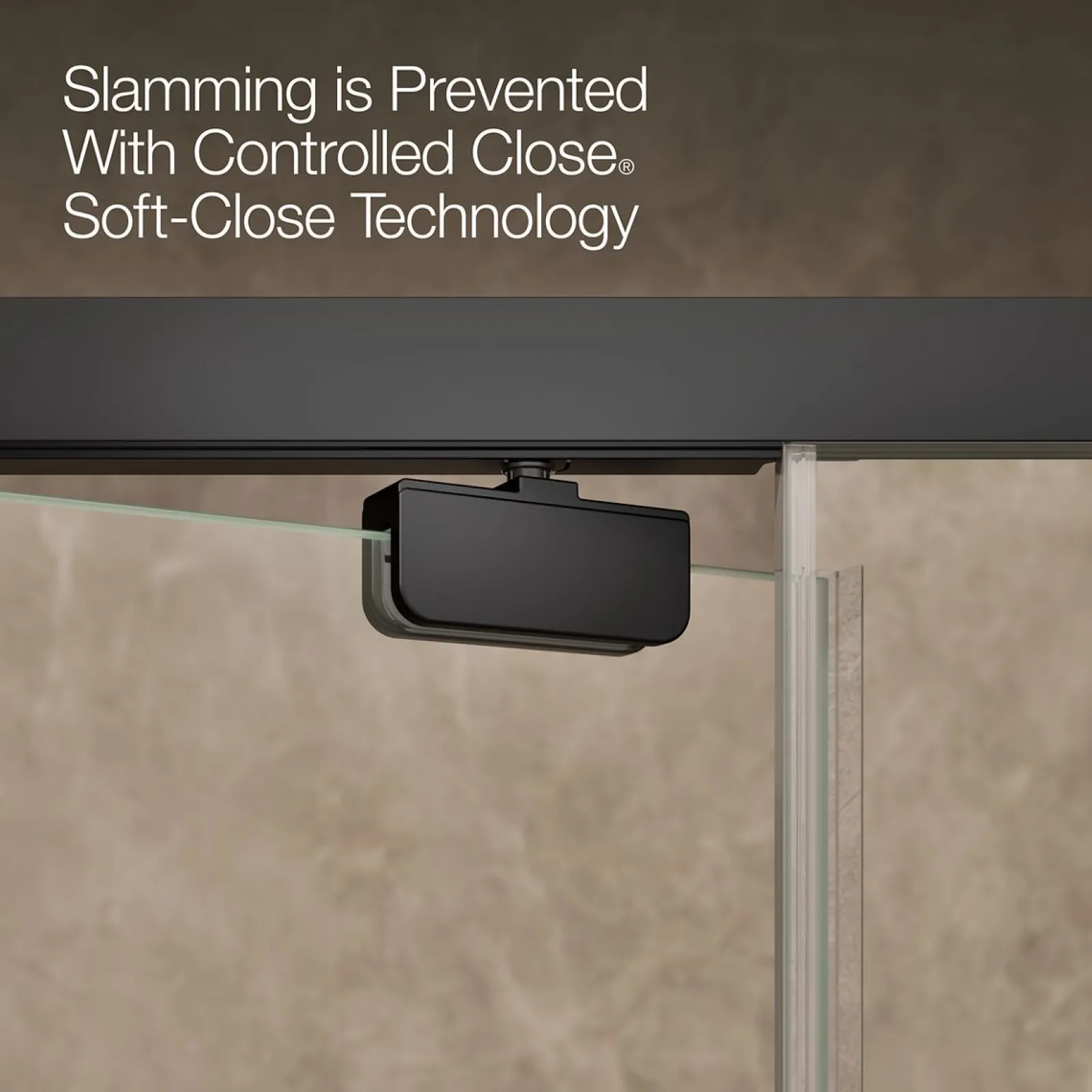 42"-48" W x 76" H pivot shower door with 5/16"-thick Crystal Clear glass^Kohler New