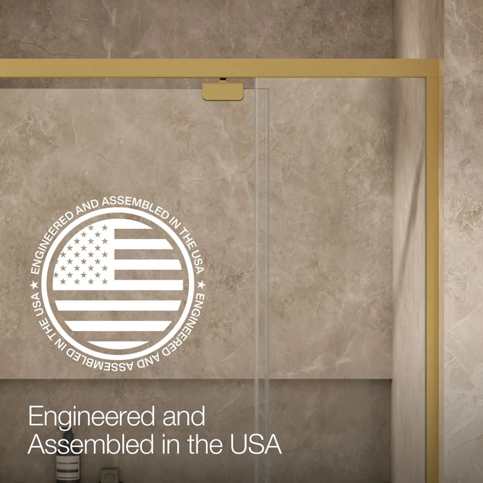 42"-48" W x 76" H pivot shower door with 5/16"-thick Crystal Clear glass^Kohler New