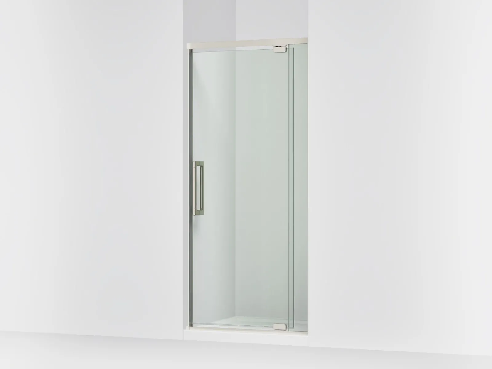 32"-36" W x 76" H pivot shower door with 5/16"-thick Crystal Clear glass^Kohler Clearance