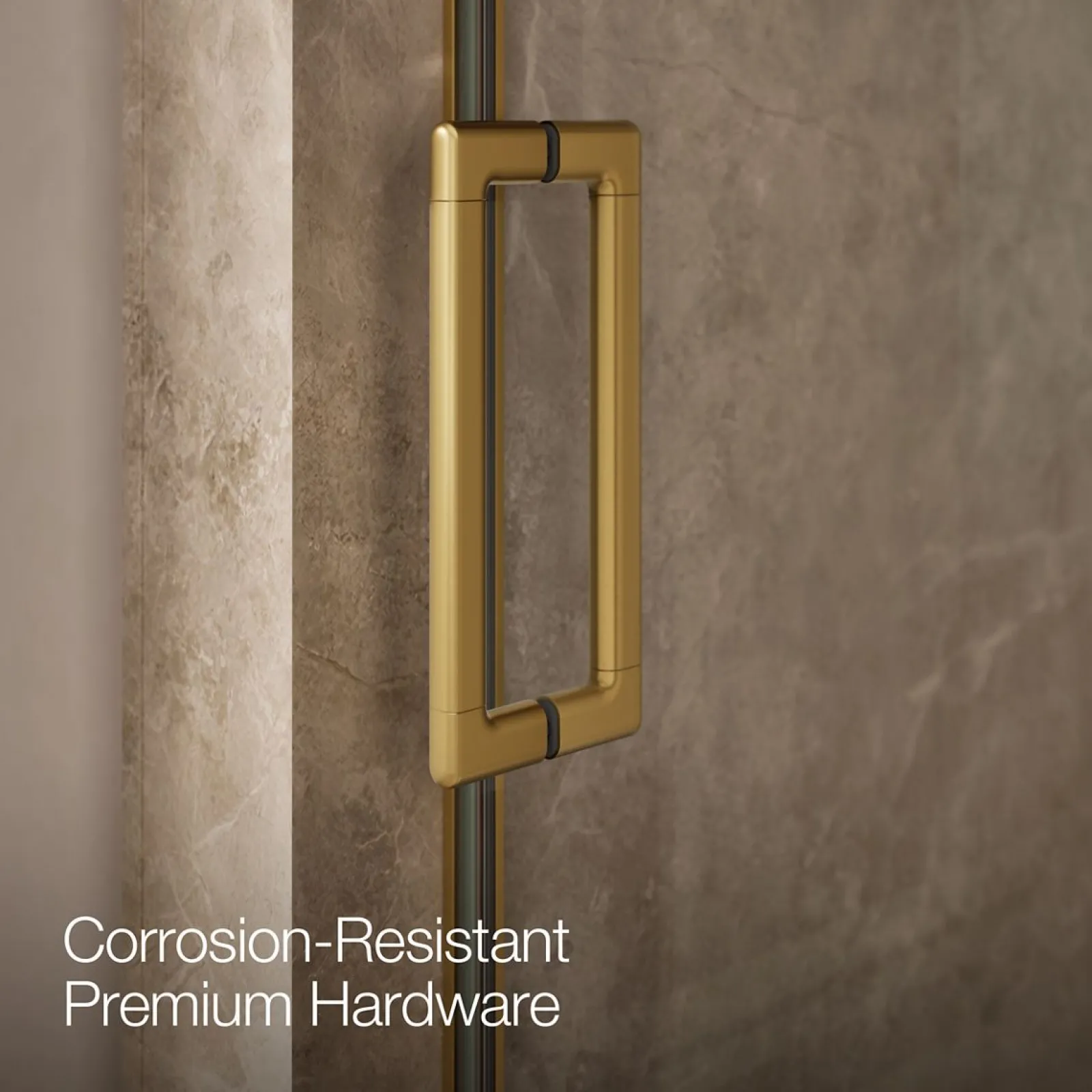 32"-36" W x 76" H pivot shower door with 5/16"-thick Crystal Clear glass^Kohler Clearance