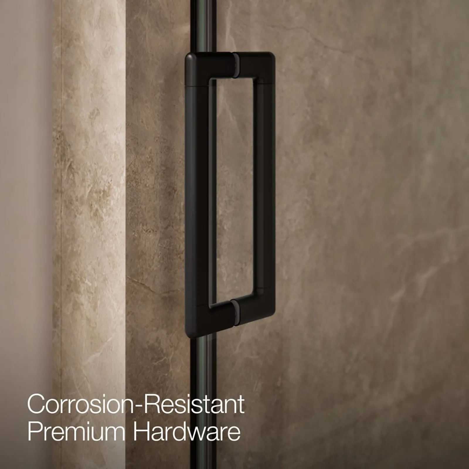 32"-36" W x 76" H pivot shower door with 5/16"-thick Crystal Clear glass^Kohler Clearance