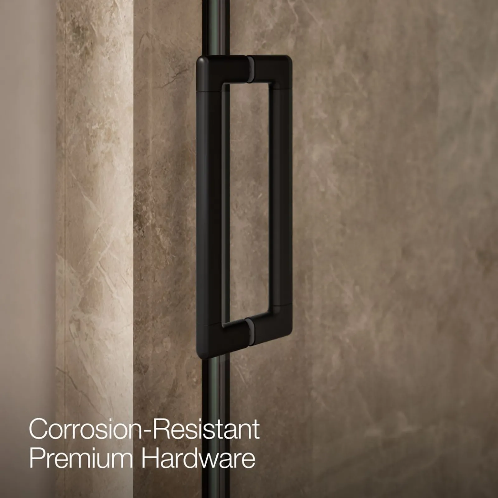 36"-42" W x 76" H pivot shower door with 5/16"-thick Crystal Clear glass^Kohler Outlet