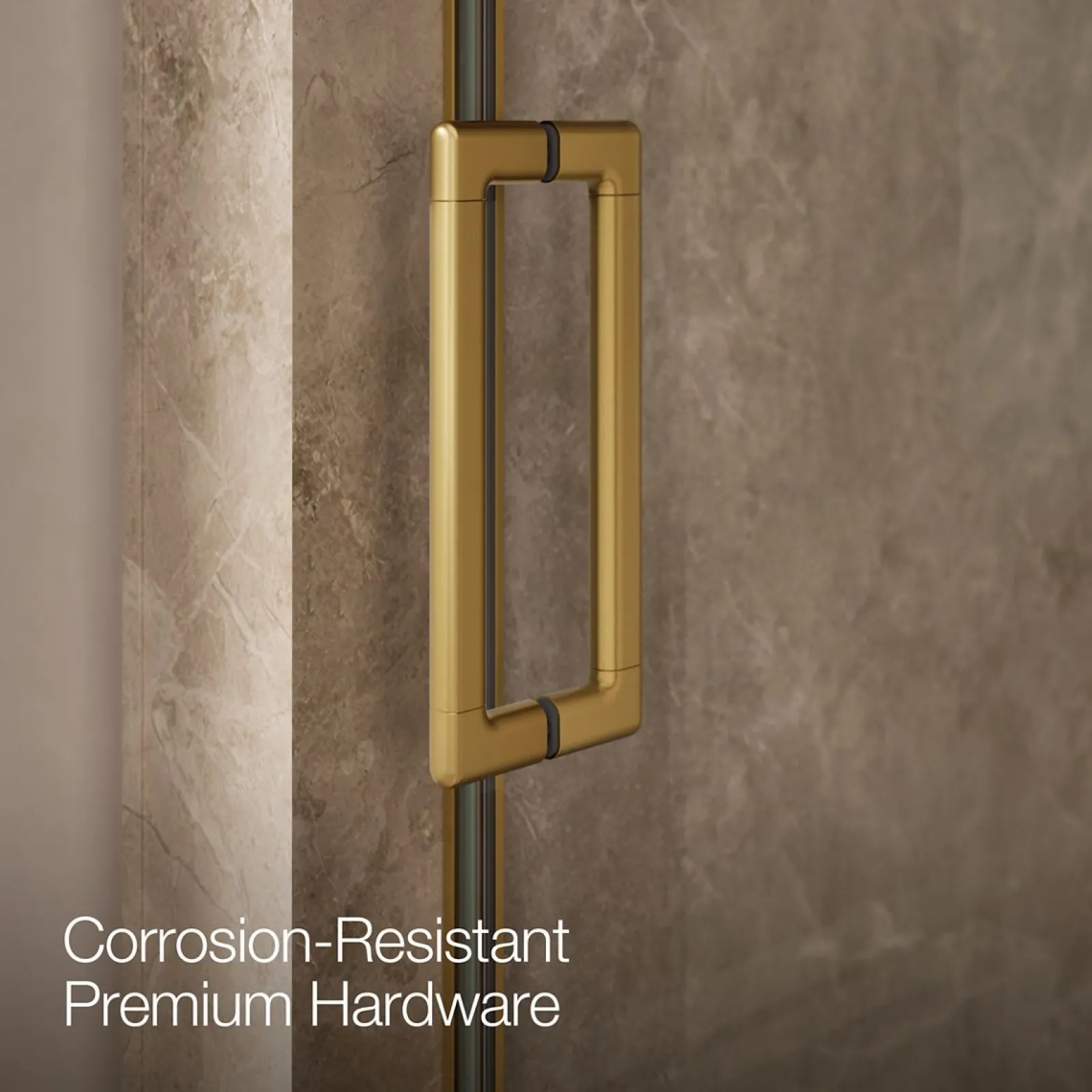 36"-42" W x 76" H pivot shower door with 5/16"-thick Crystal Clear glass^Kohler Outlet