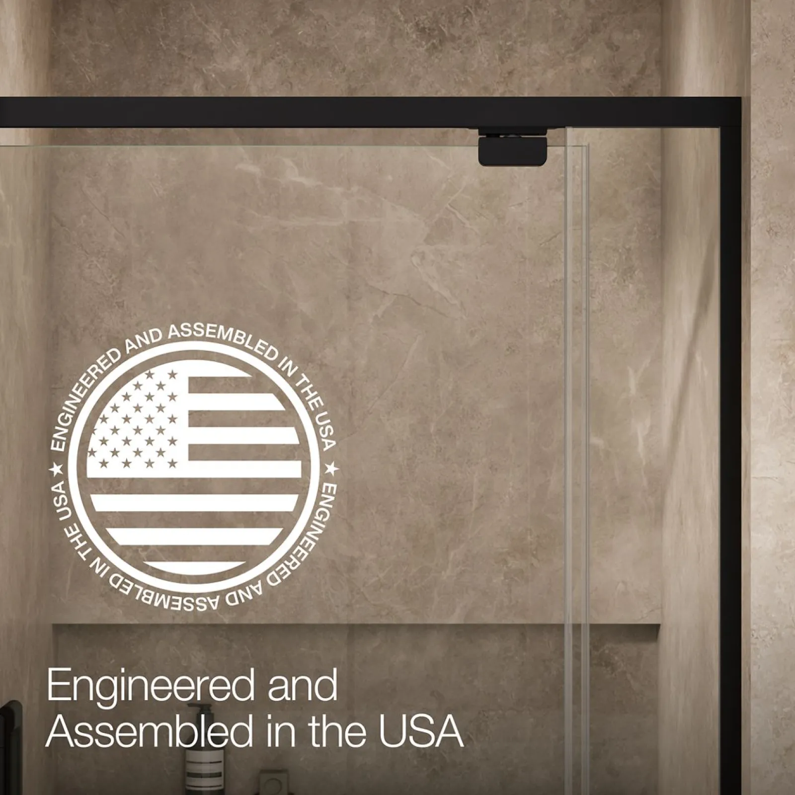 36"-42" W x 76" H pivot shower door with 5/16"-thick Crystal Clear glass^Kohler Outlet