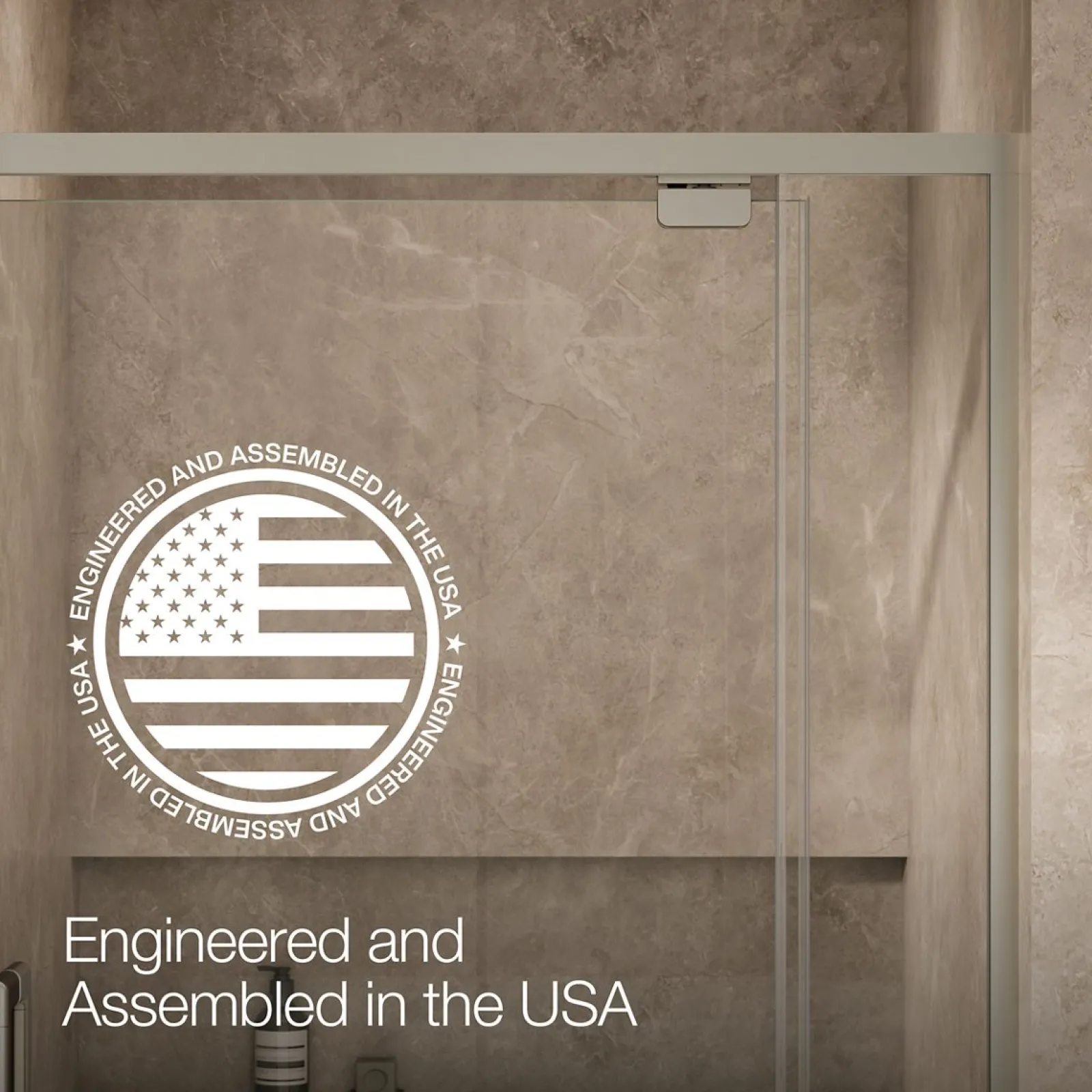 36"-42" W x 76" H pivot shower door with 5/16"-thick Crystal Clear glass^Kohler Outlet