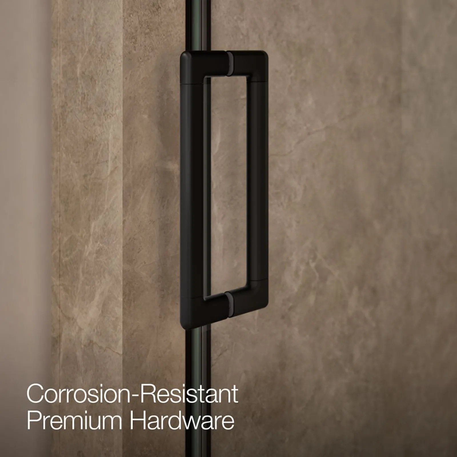48"-54" W x 76" H pivot shower door with 5/16"-thick Crystal Clear glass^Kohler