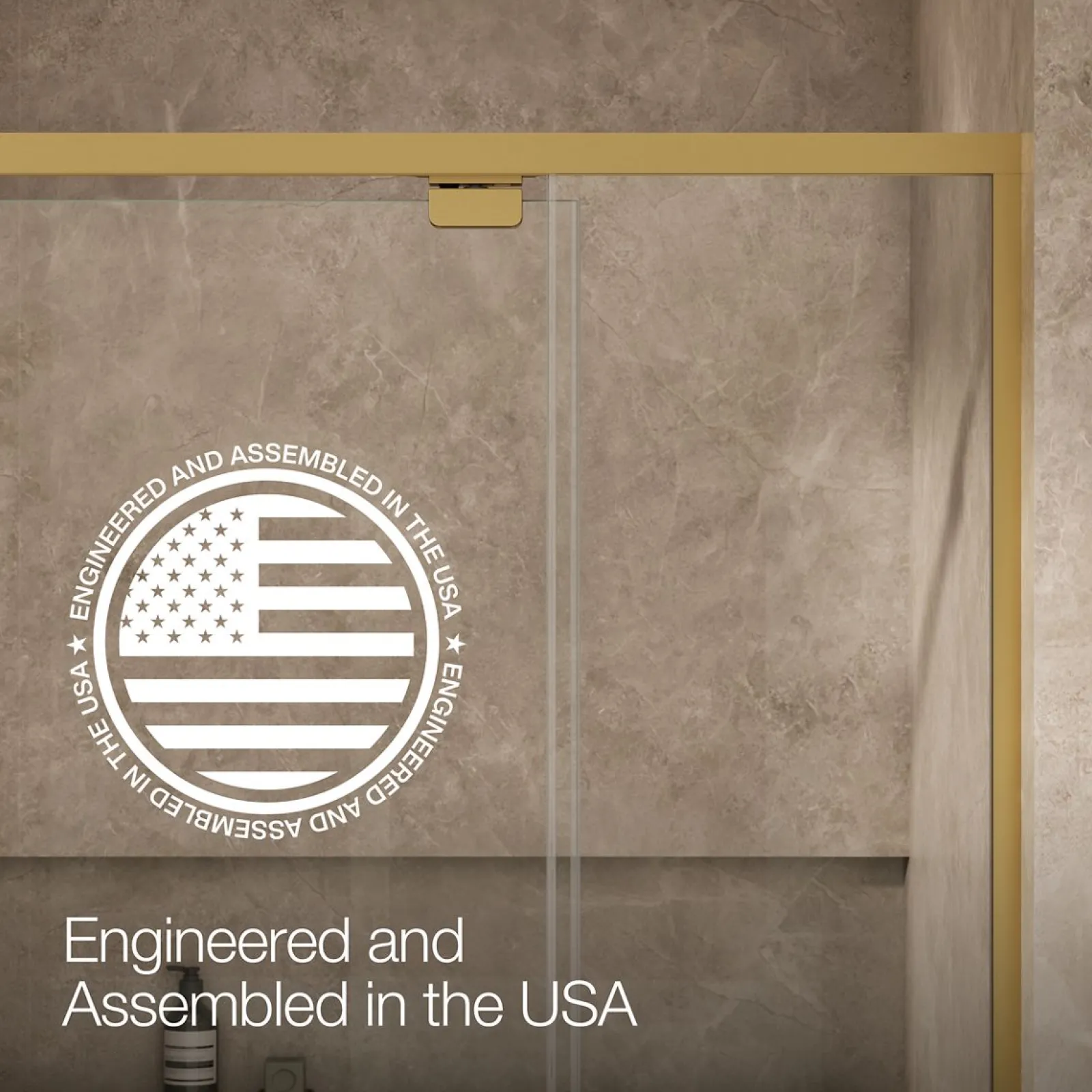 48"-54" W x 76" H pivot shower door with 5/16"-thick Crystal Clear glass^Kohler