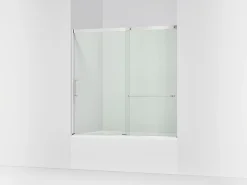 56-1/4"-59-5/8" W x 56-3/4" H sliding bath door with 5/16"-thick Crystal Clear glass^Kohler Best