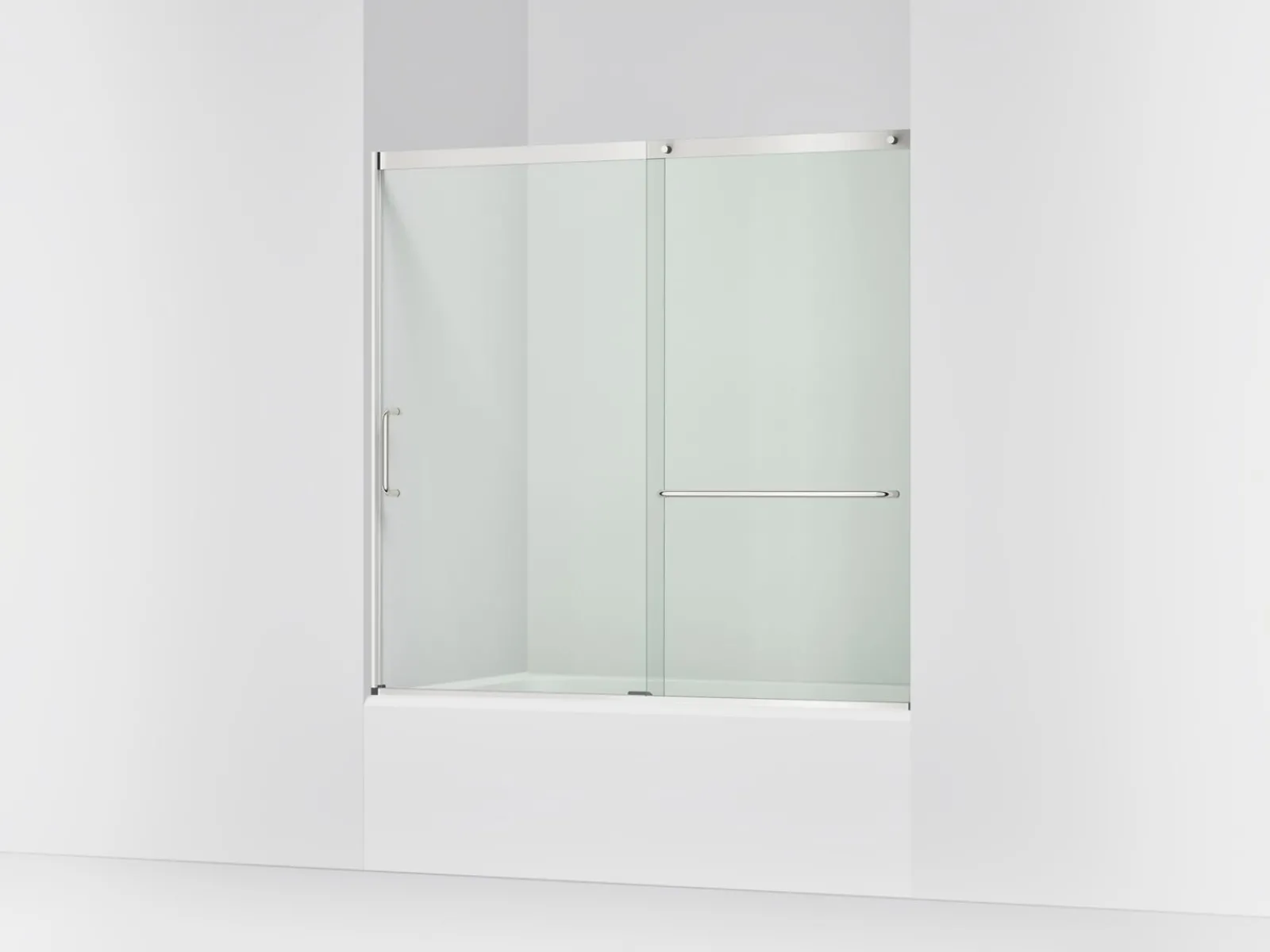 56-1/4"-59-5/8" W x 56-3/4" H sliding bath door with 5/16"-thick Crystal Clear glass^Kohler Best
