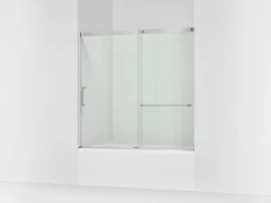 56-1/4"-59-5/8" W x 56-3/4" H sliding bath door with 5/16"-thick Crystal Clear glass^Kohler Best