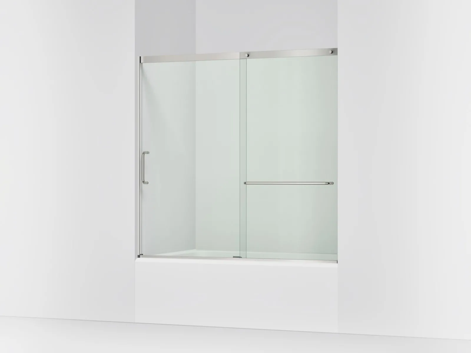 56-1/4"-59-5/8" W x 56-3/4" H sliding bath door with 5/16"-thick Crystal Clear glass^Kohler Best