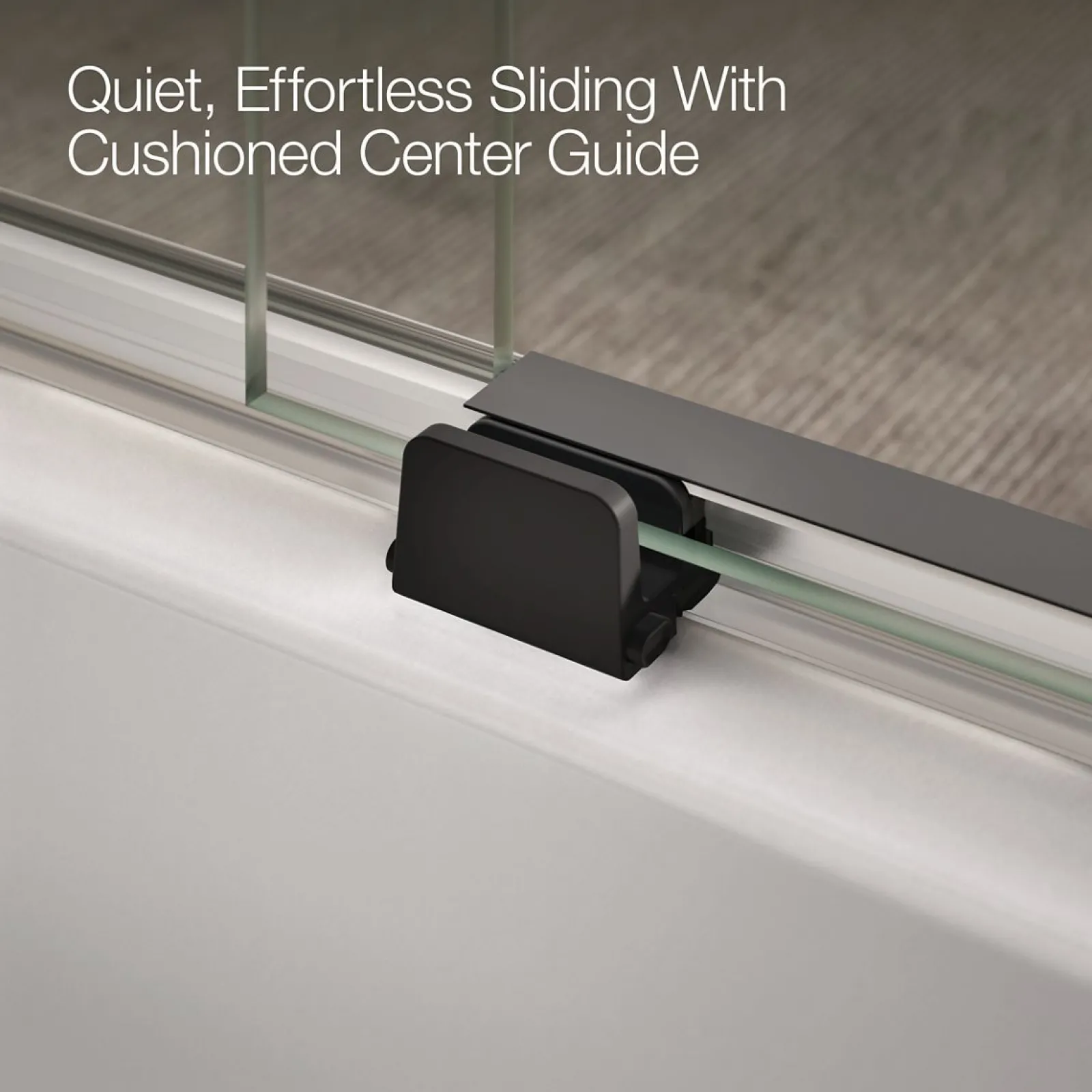56-1/4"-59-5/8" W x 56-3/4" H sliding bath door with 5/16"-thick Crystal Clear glass^Kohler Best