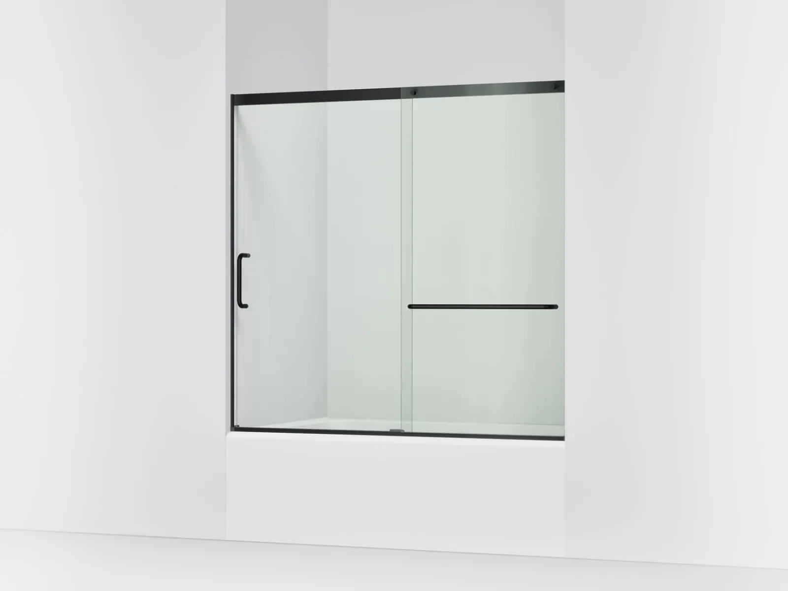 56-1/4"-59-5/8" W x 56-3/4" H sliding bath door with 5/16"-thick Crystal Clear glass^Kohler Best
