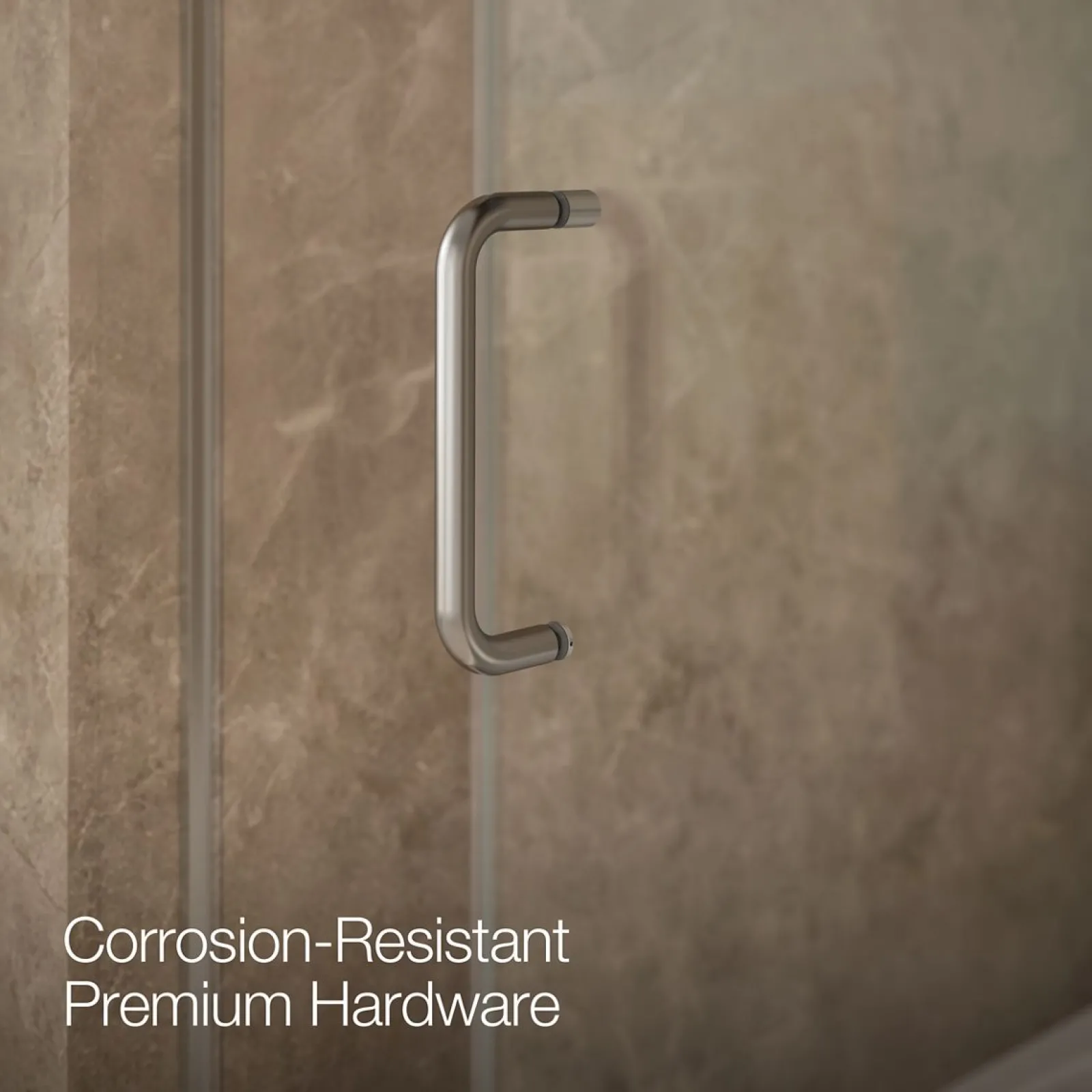 56-1/4"-59-5/8" W x 56-3/4" H sliding bath door with 5/16"-thick Crystal Clear glass^Kohler Best