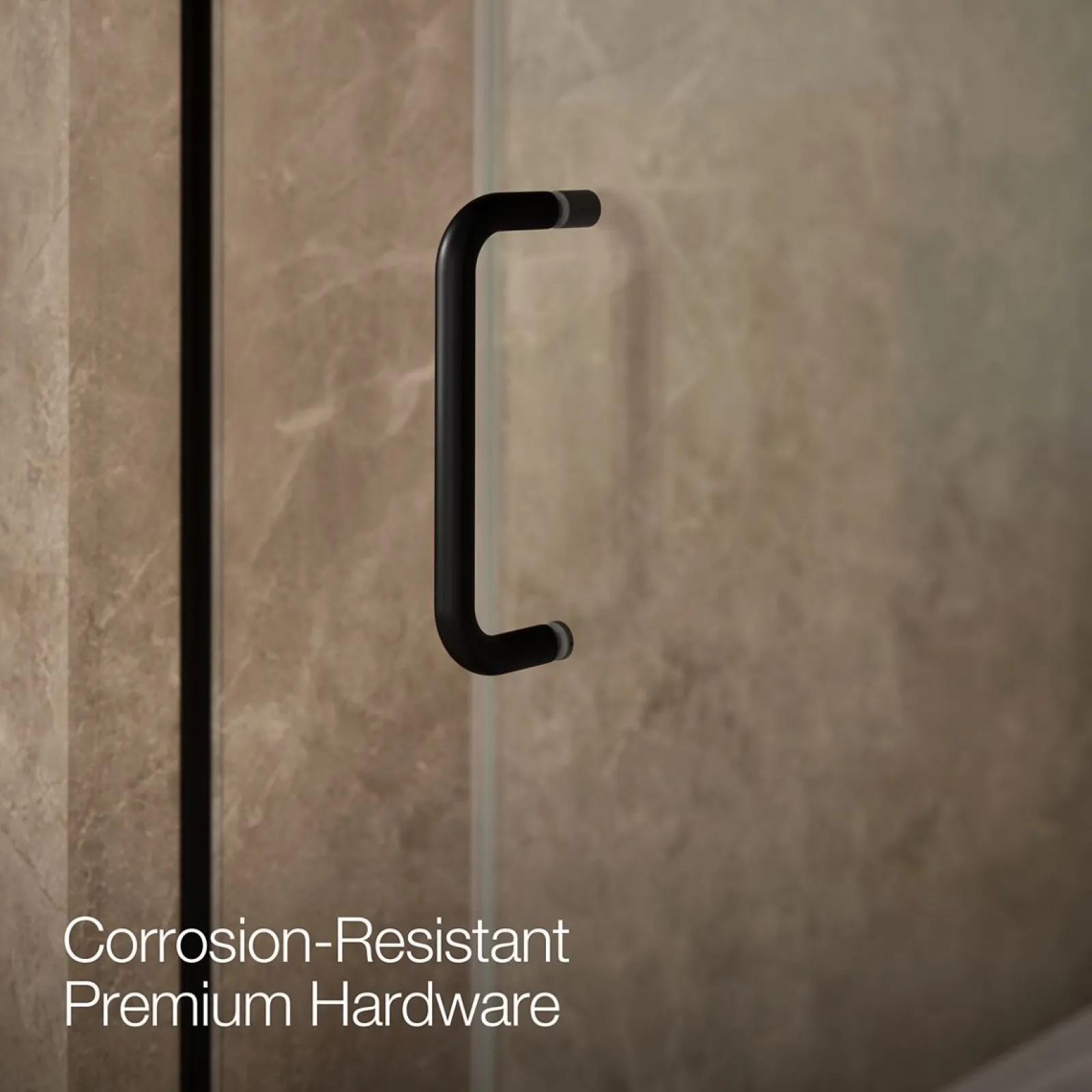 56-1/4"-59-5/8" W x 56-3/4" H sliding bath door with 5/16"-thick Crystal Clear glass^Kohler Best