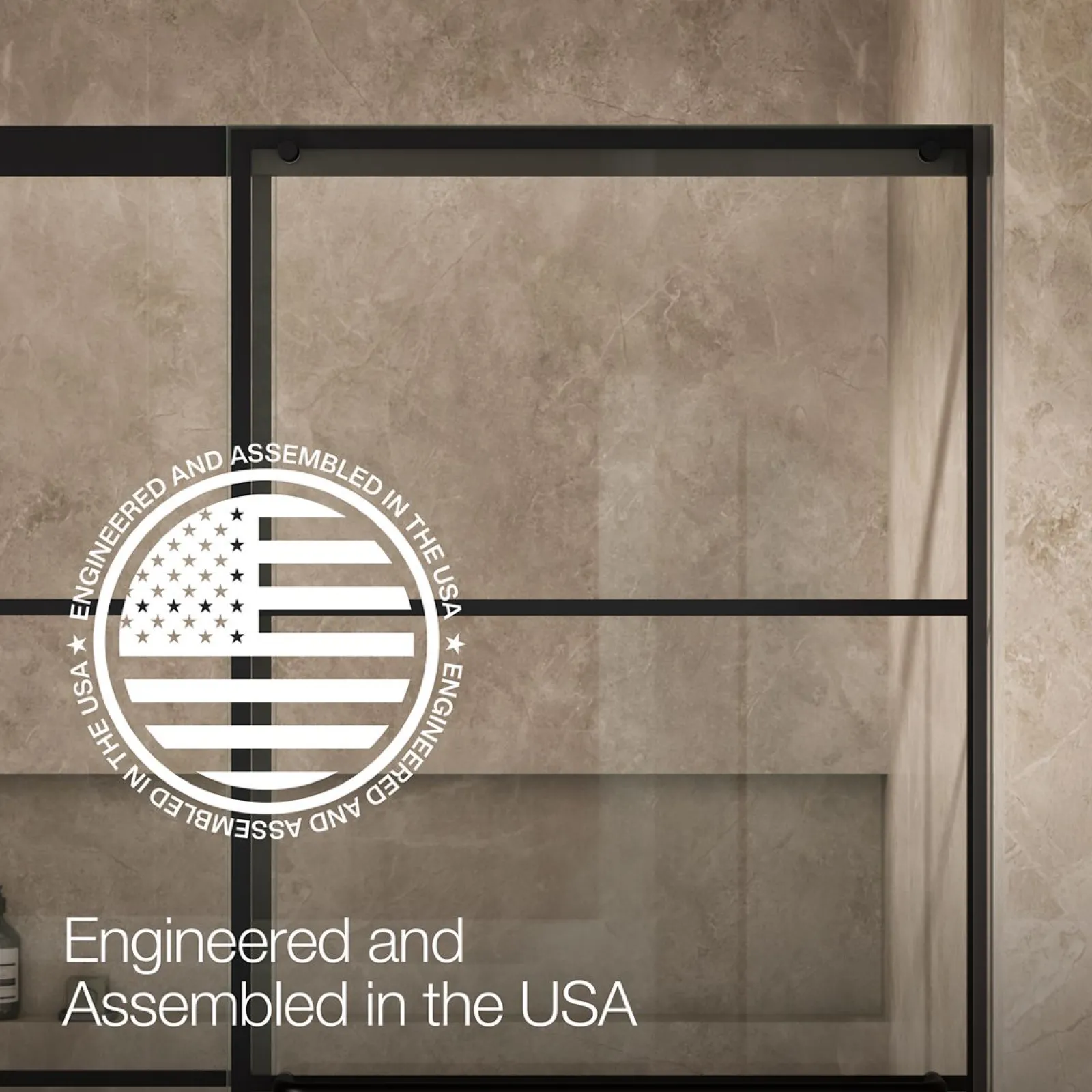56-1/4"-59-5/8" W x 56-3/4" H sliding bath door with 1/4"-thick Crystal Clear glass^Kohler Outlet