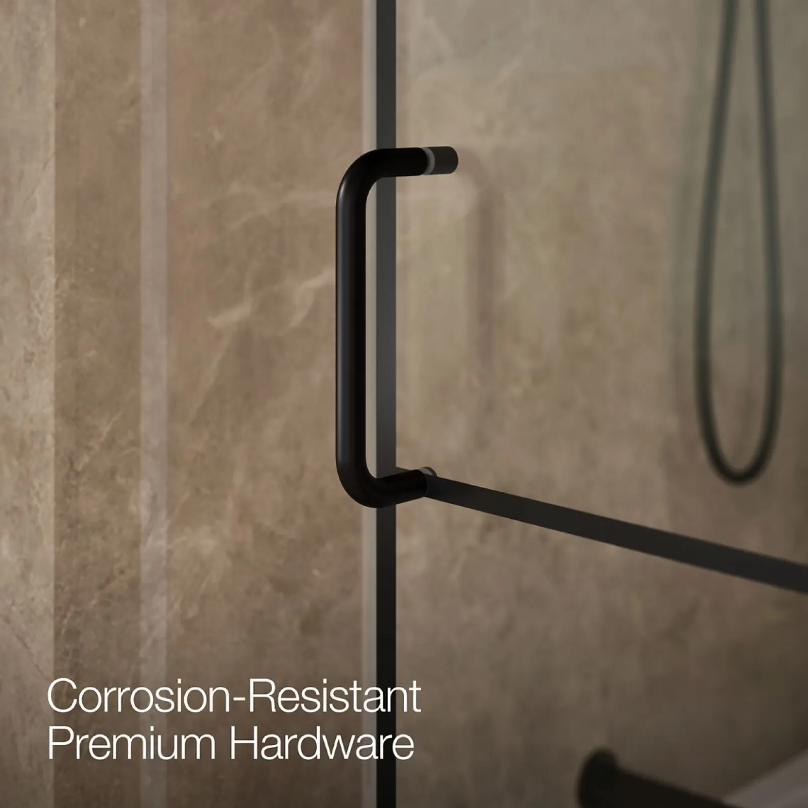 56-1/4"-59-5/8" W x 56-3/4" H sliding bath door with 1/4"-thick Crystal Clear glass^Kohler Outlet