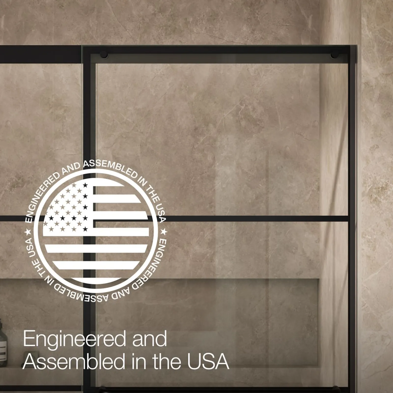 56-1/4"-59-5/8" W x 56-3/4" H sliding bath door with 5/16"-thick Crystal Clear glass^Kohler Discount