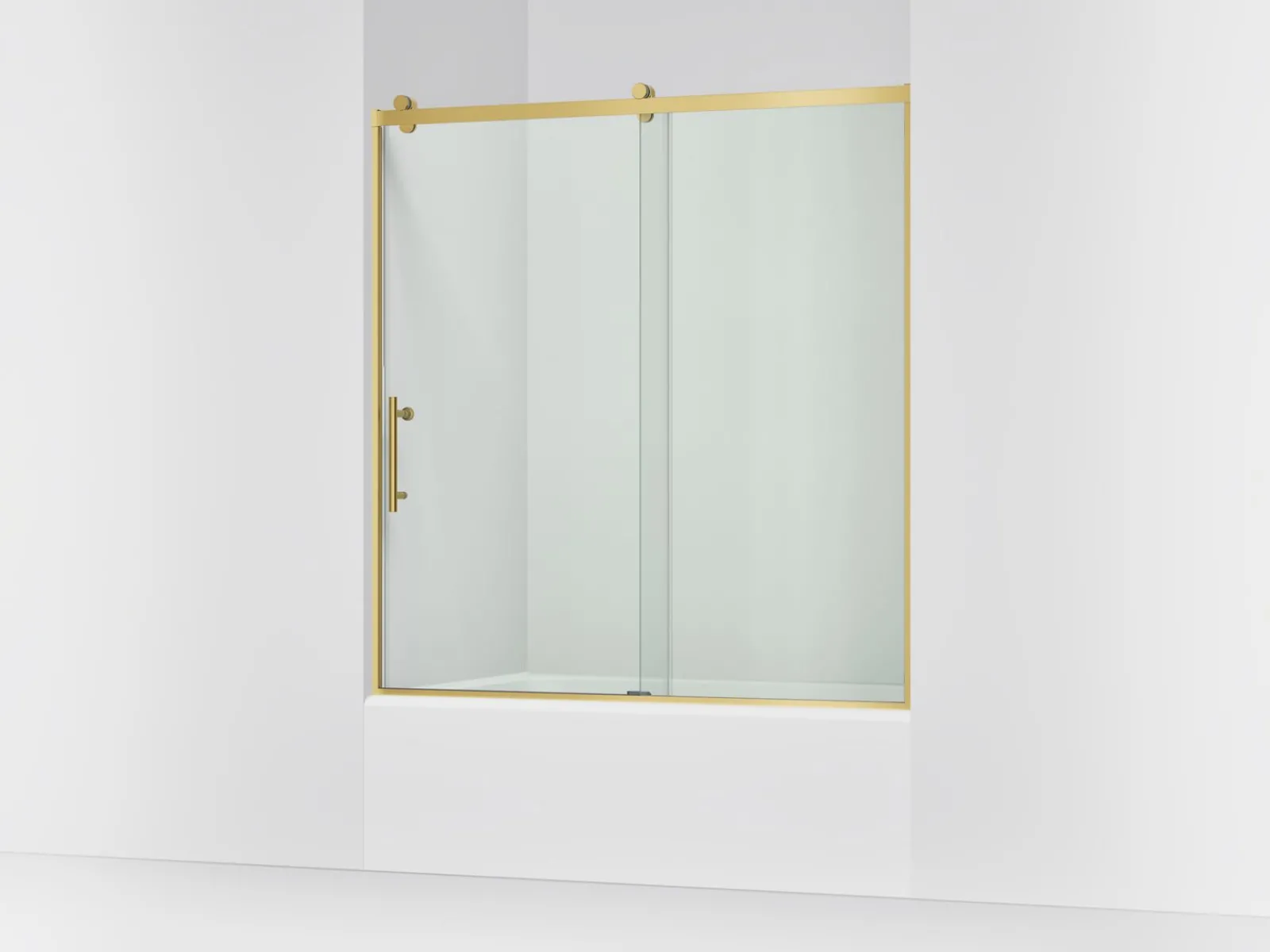 56-5/8"-59-5/8" W x 62-1/2" H sliding bath door with 3/8"-thick Crystal Clear glass^Kohler Online