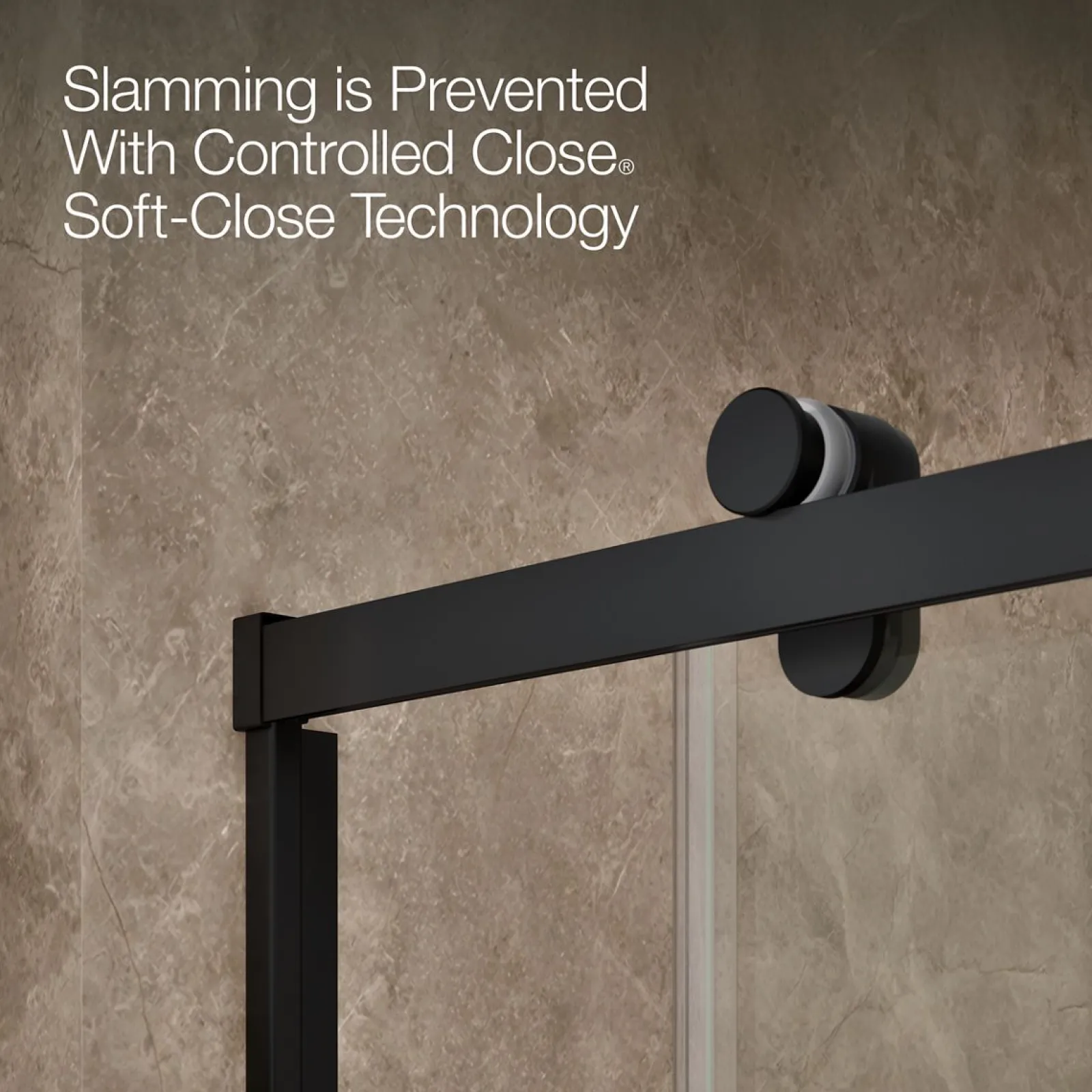 56-5/8"-59-5/8" W x 62-1/2" H sliding bath door with 3/8"-thick Crystal Clear glass^Kohler Online
