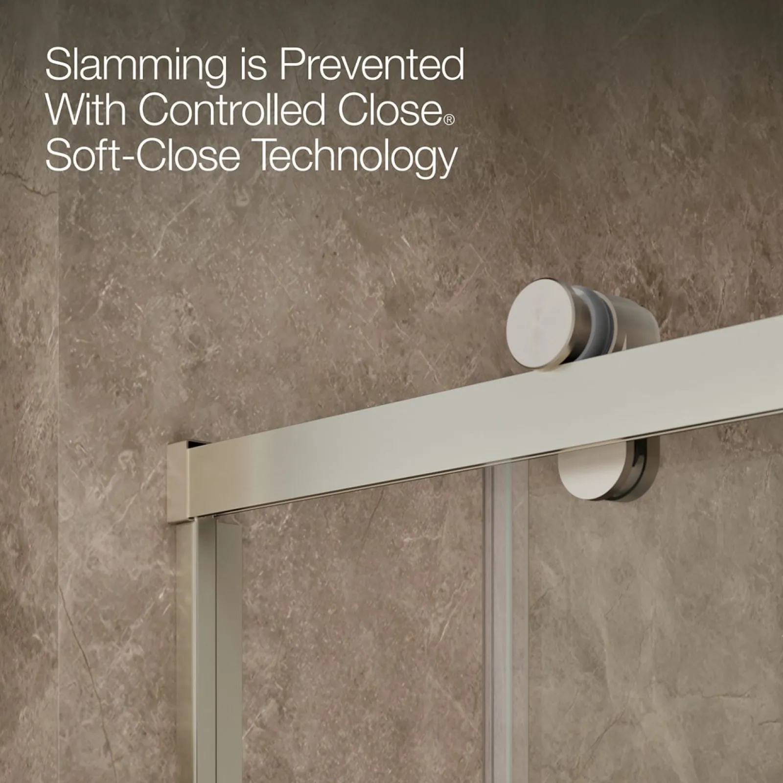 56-5/8"-59-5/8" W x 62-1/2" H sliding bath door with 3/8"-thick Crystal Clear glass^Kohler Online