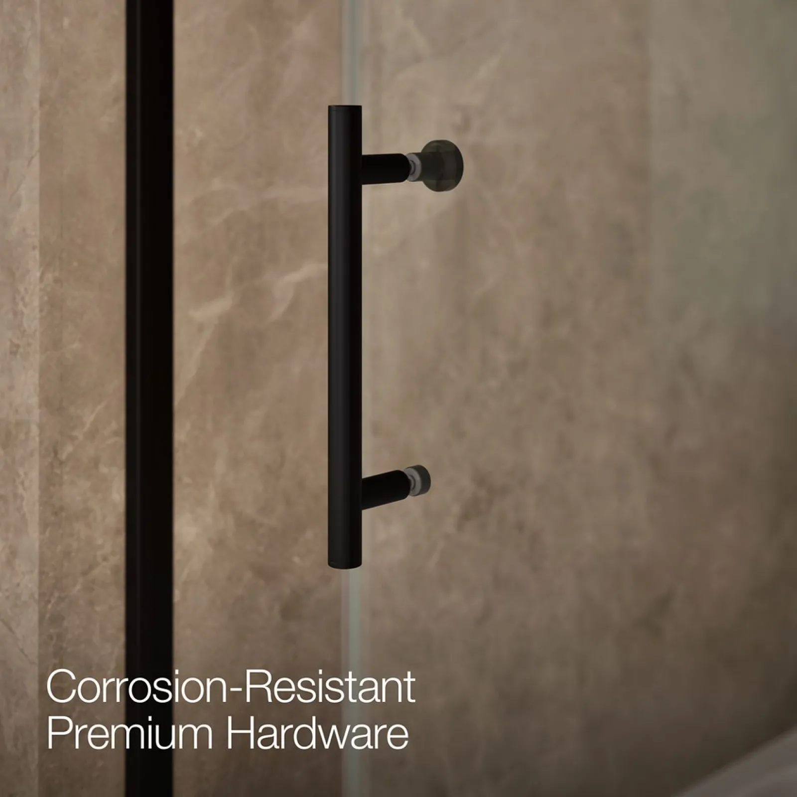 56-5/8"-59-5/8" W x 62-1/2" H sliding bath door with 3/8"-thick Crystal Clear glass^Kohler Online