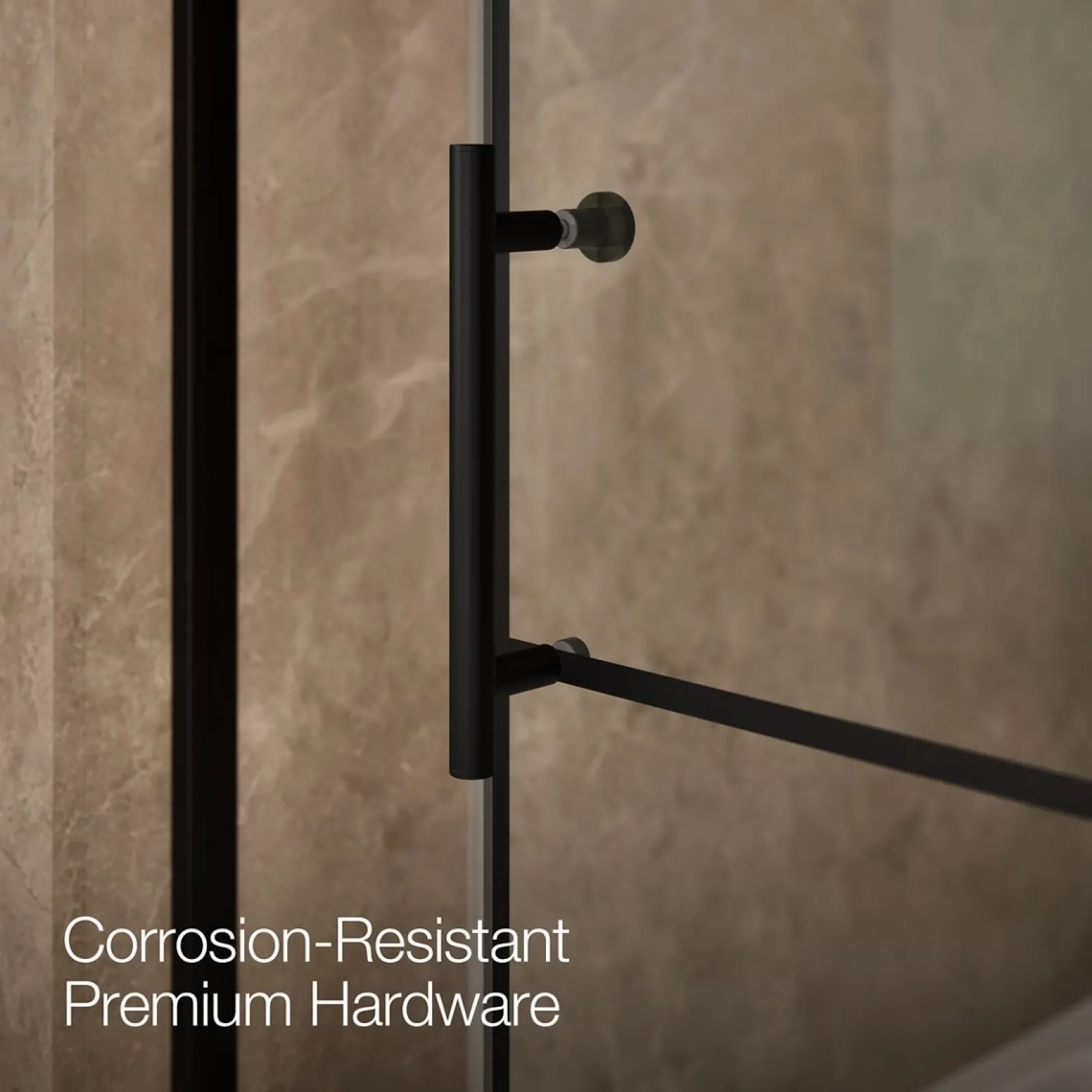 56-5/8"-59-5/8" W x 62-1/2" H sliding bath door with 3/8"-thick Crystal Clear glass^Kohler Best