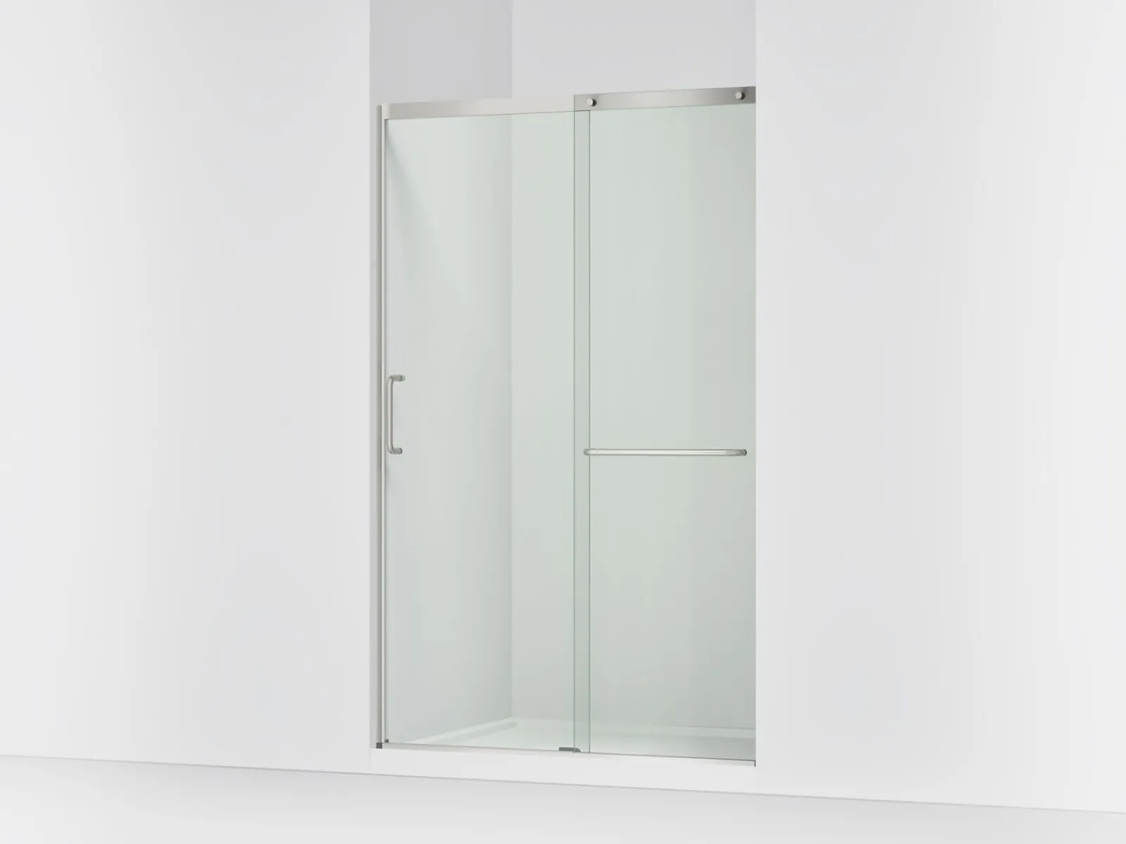 44-1/4"-47-5/8" W x 75-1/2" H sliding shower door with 5/16"-thick Crystal Clear glass^Kohler
