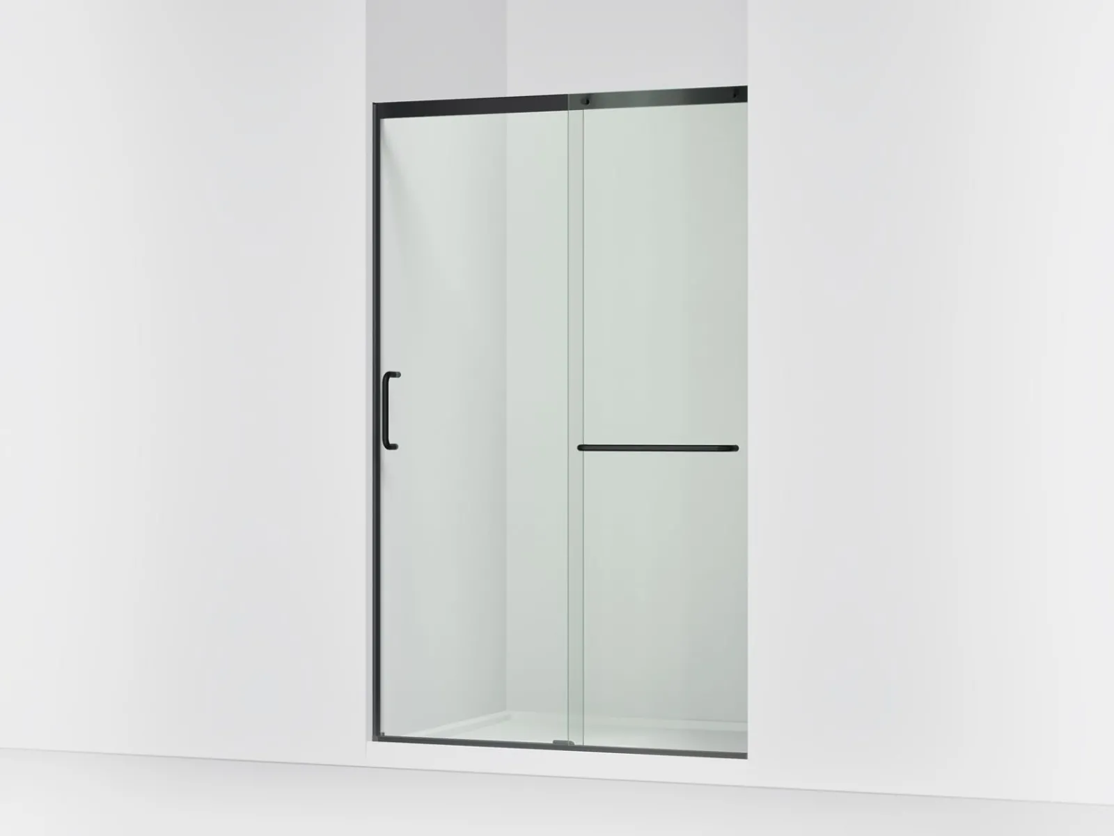 44-1/4"-47-5/8" W x 75-1/2" H sliding shower door with 5/16"-thick Crystal Clear glass^Kohler