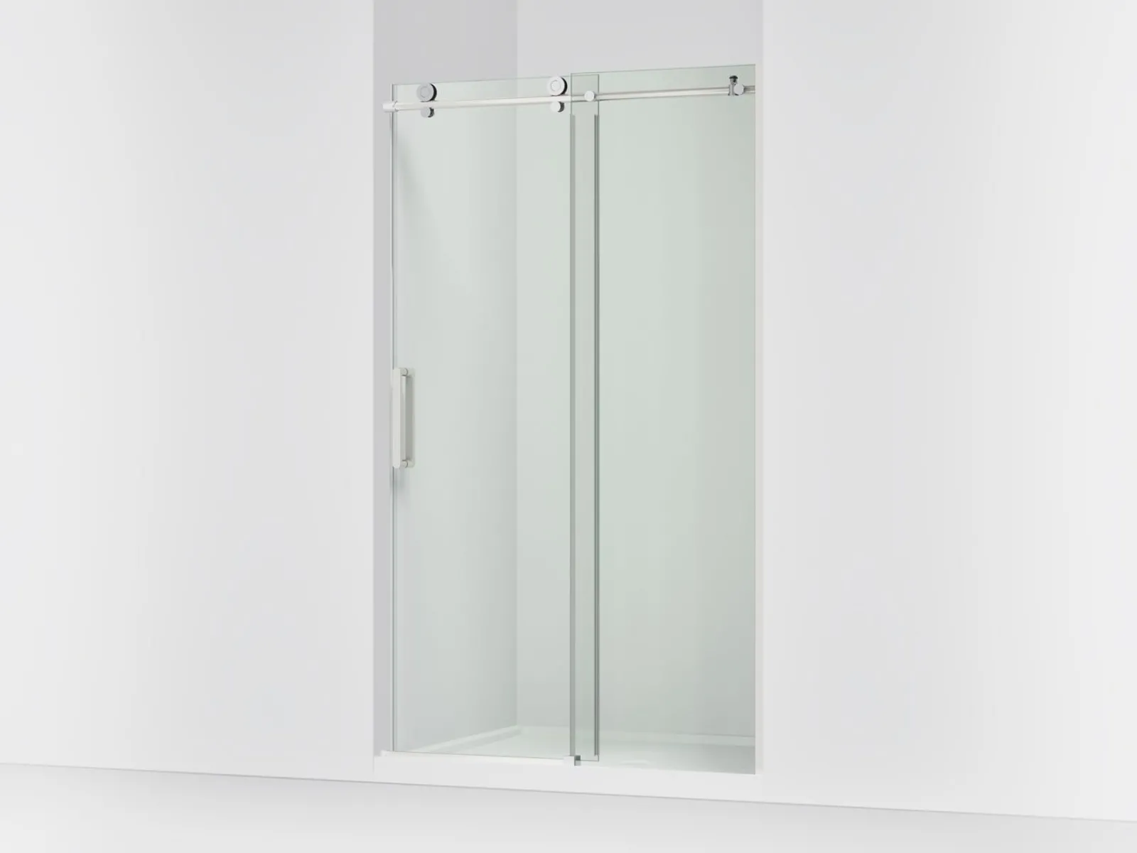 44-1/8"-47-7/8" W x 78" H sliding shower door with 3/8"-thick Crystal Clear glass^Kohler Discount
