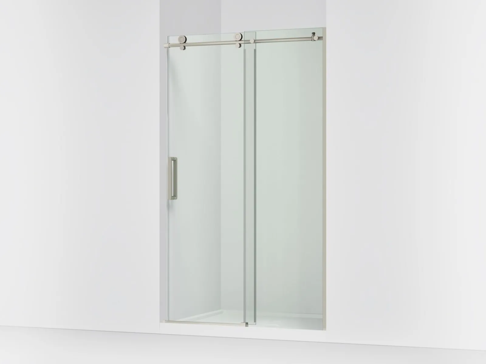 44-1/8"-47-7/8" W x 78" H sliding shower door with 3/8"-thick Crystal Clear glass^Kohler Discount