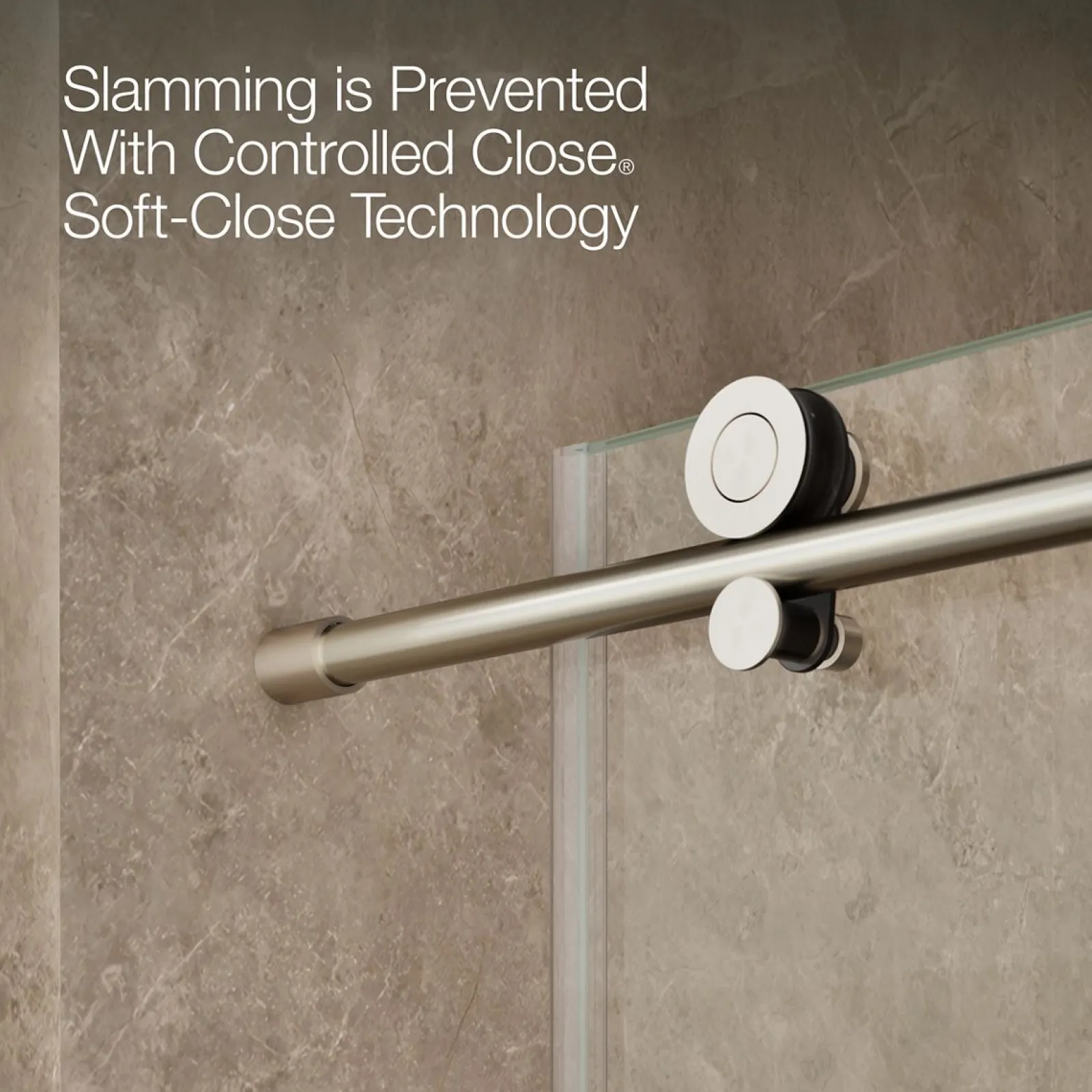 44-1/8"-47-7/8" W x 78" H sliding shower door with 3/8"-thick Crystal Clear glass^Kohler Discount