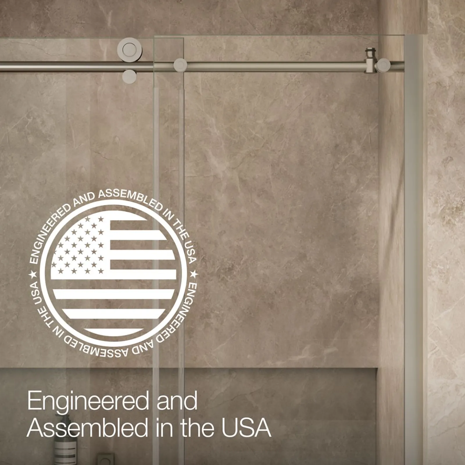 44-1/8"-47-7/8" W x 78" H sliding shower door with 3/8"-thick Crystal Clear glass^Kohler Discount