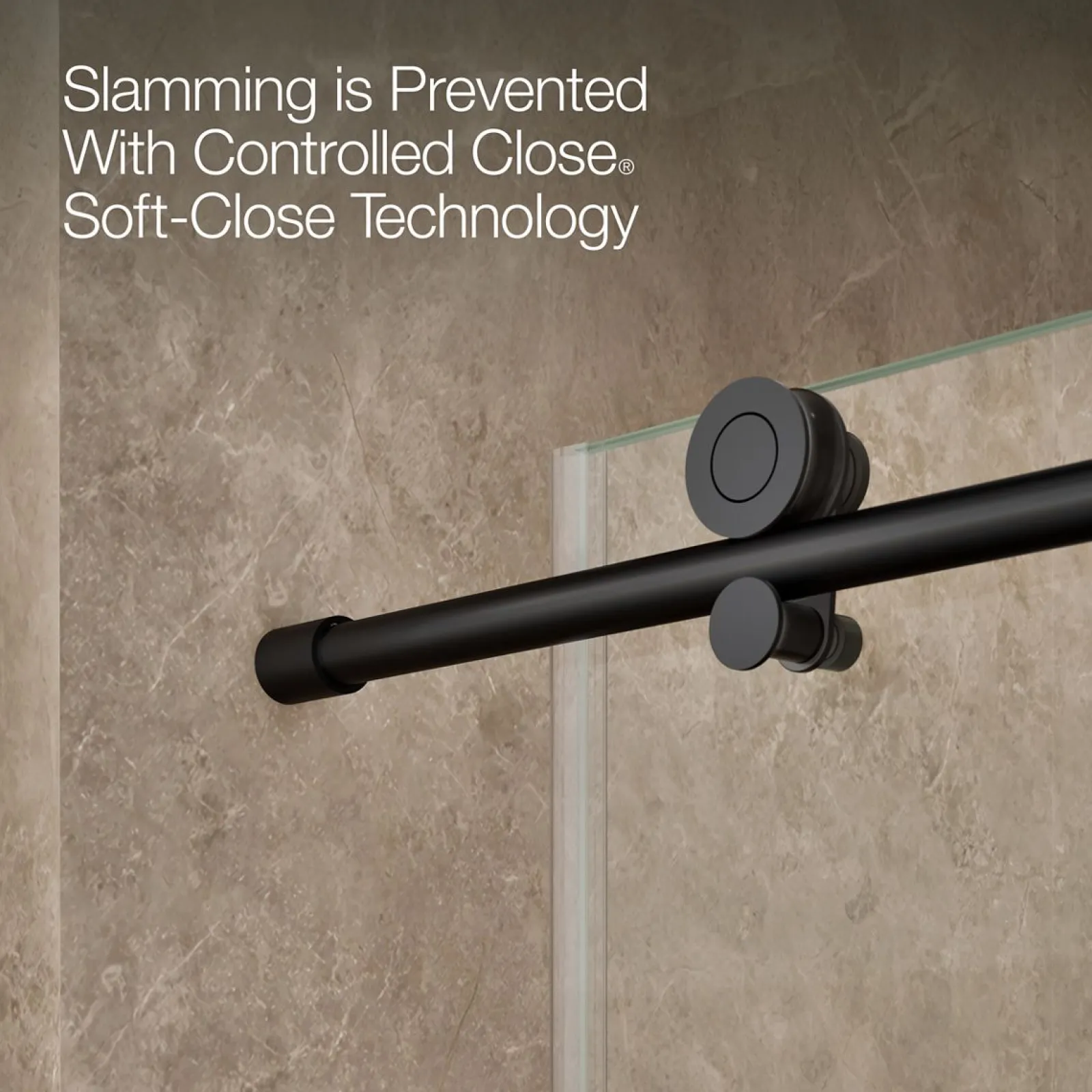 44-1/8"-47-7/8" W x 78" H sliding shower door with 3/8"-thick Crystal Clear glass^Kohler