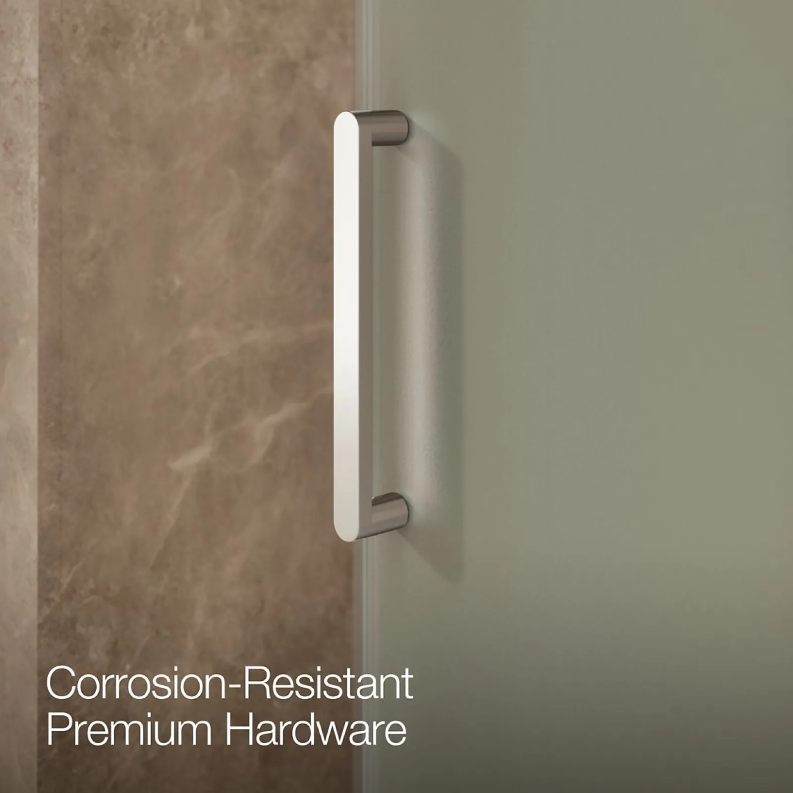 44-1/8"-47-7/8" W x 78" H sliding shower door with 3/8"-thick Crystal Clear glass^Kohler