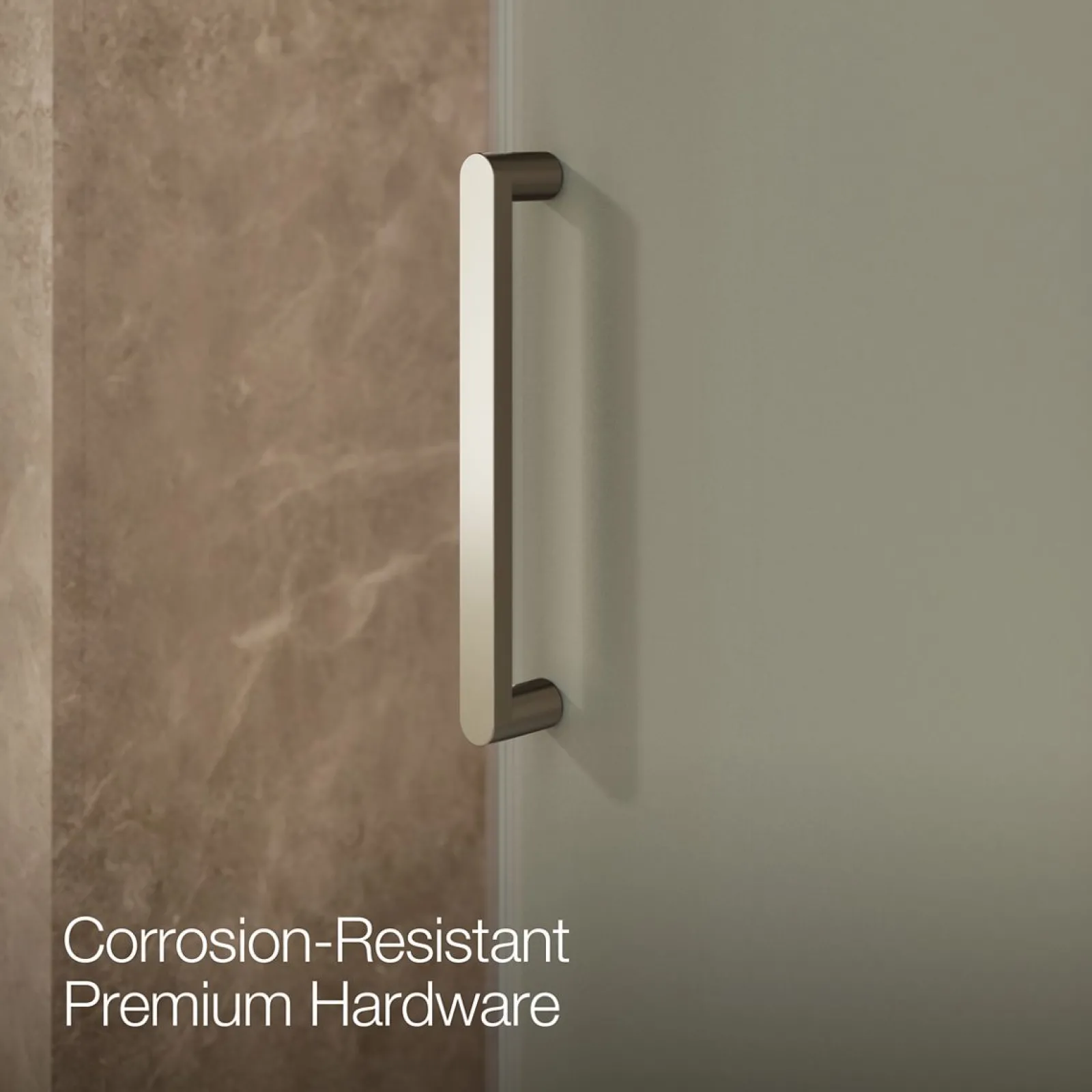 44-1/8"-47-7/8" W x 78" H sliding shower door with 3/8"-thick Crystal Clear glass^Kohler
