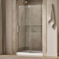 44-5/8"-47-7/8" W x 78" H sliding shower door with 3/8"-thick Crystal Clear glass^Kohler