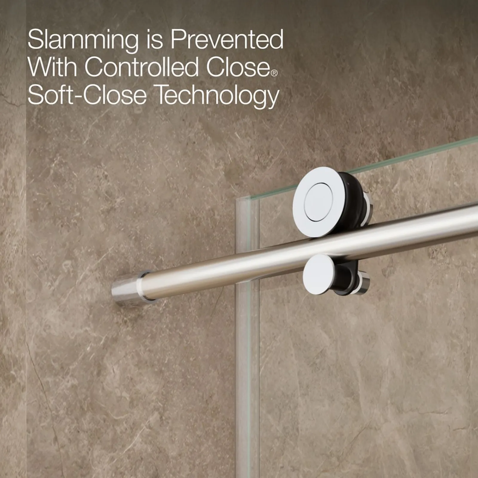 56-1/8"-59-7/8" W x 78" H sliding shower door with 3/8"-thick Crystal Clear glass^Kohler Best
