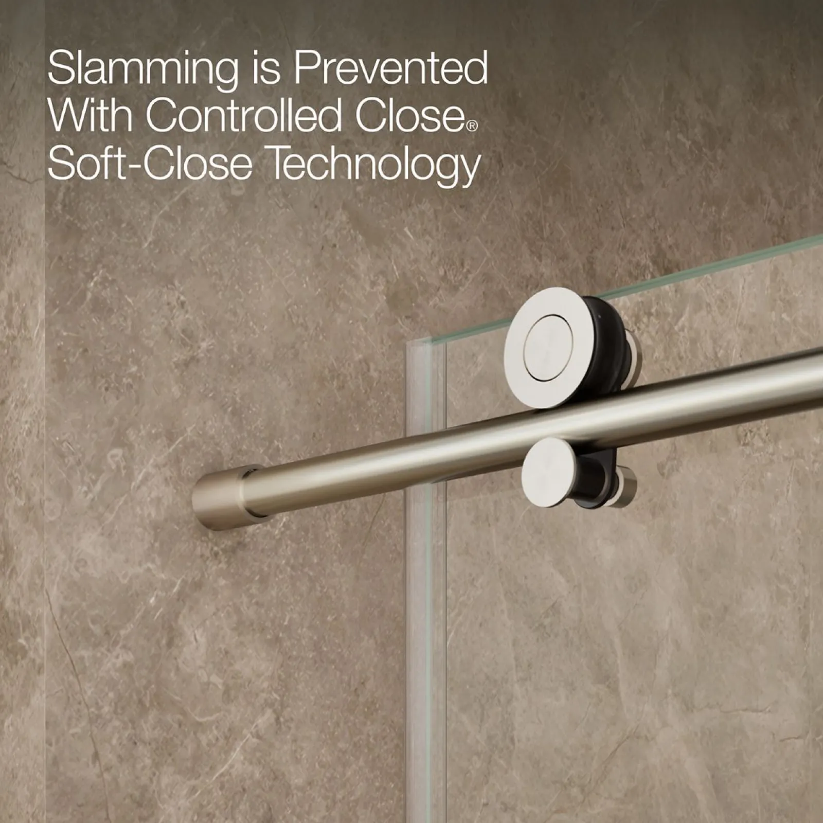 56-1/8"-59-7/8" W x 78" H sliding shower door with 3/8"-thick Crystal Clear glass^Kohler Best