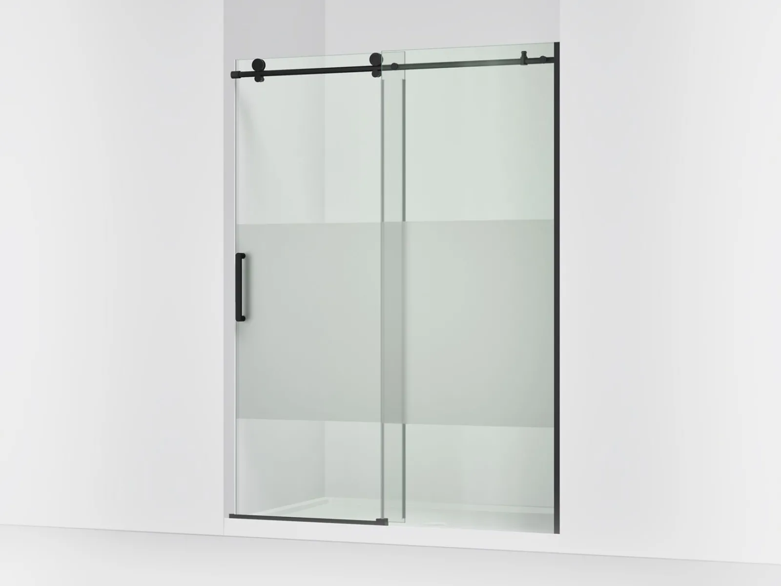 56-1/8"-59-7/8" W x 78" H sliding shower door with 3/8"-thick Crystal Clear glass^Kohler Best