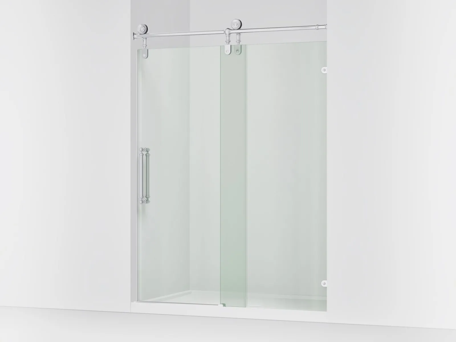 58-1/4"-59-1/4" W x 80-7/8" H sliding shower door with 3/8"-thick Crystal Clear glass^Kohler Outlet