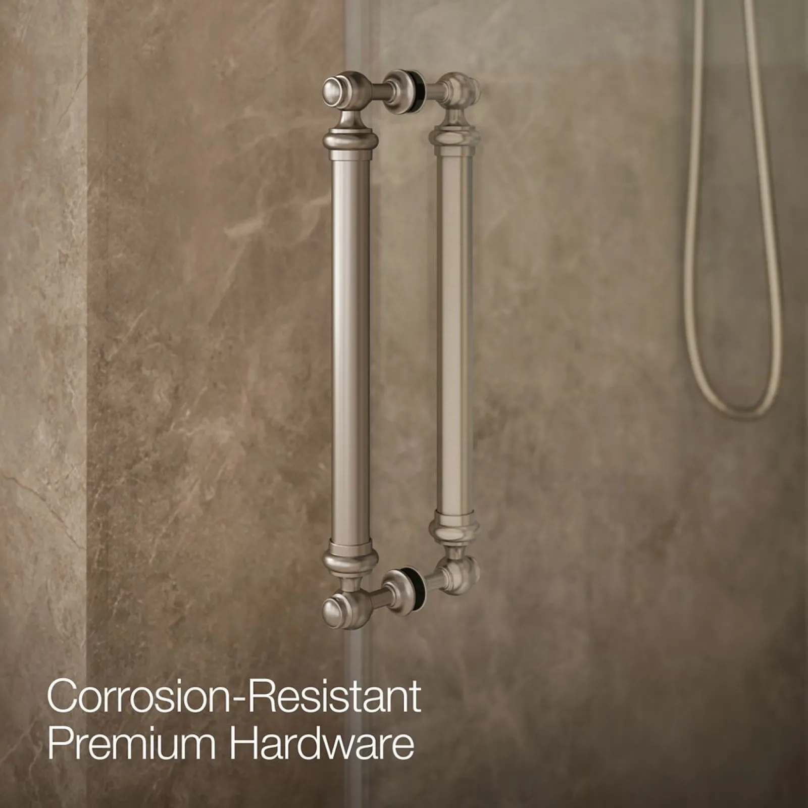 58-1/4"-59-1/4" W x 80-7/8" H sliding shower door with 3/8"-thick Crystal Clear glass^Kohler Outlet