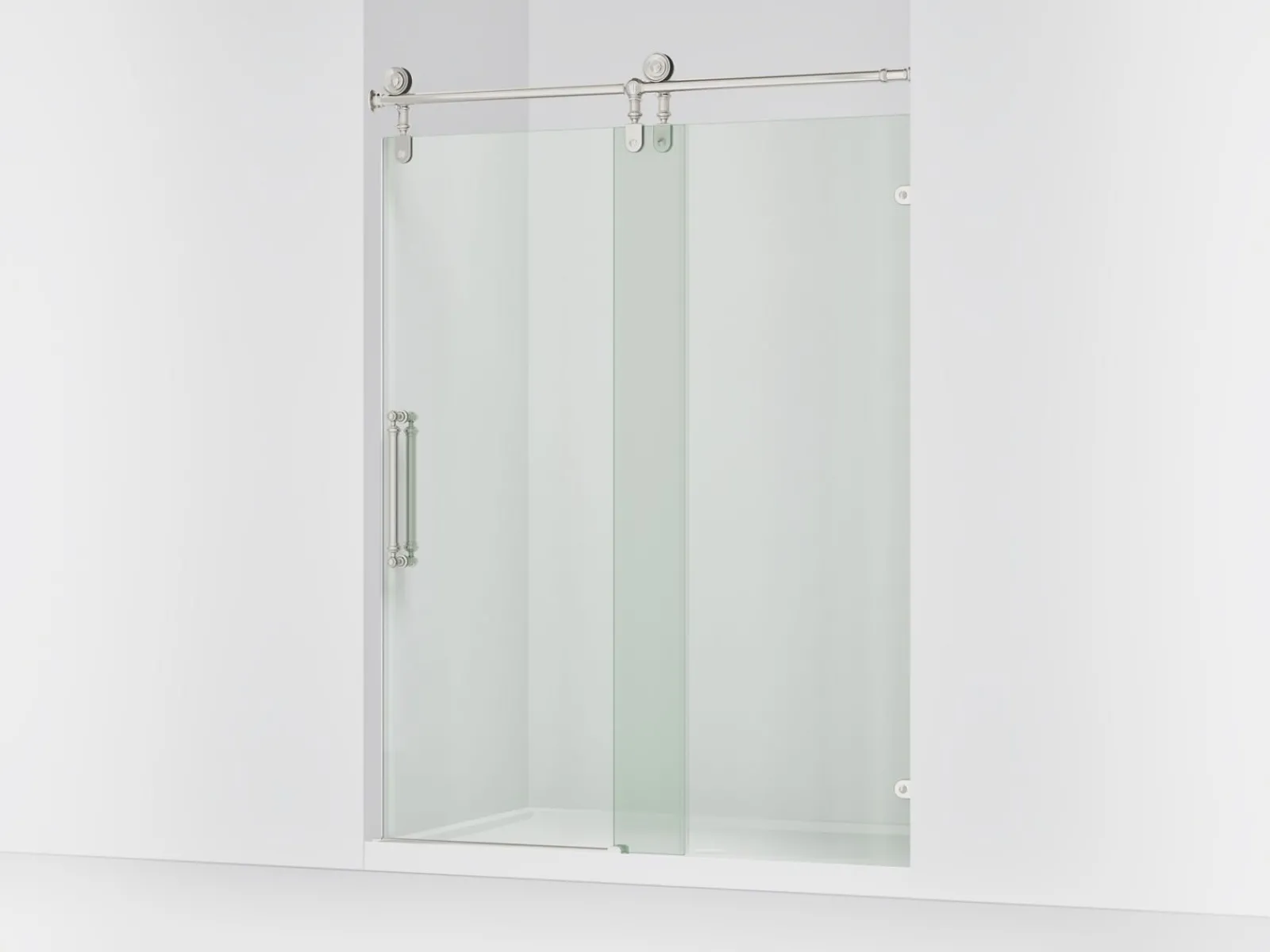 58-1/4"-59-1/4" W x 80-7/8" H sliding shower door with 3/8"-thick Crystal Clear glass^Kohler Outlet