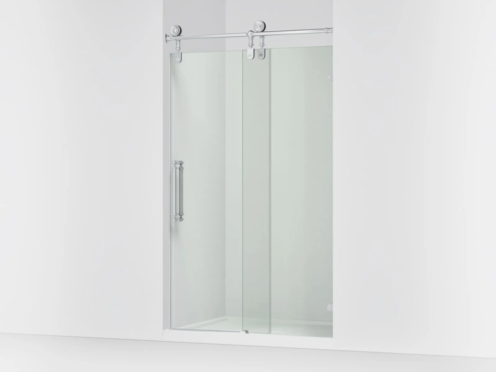46-1/4"-47-1/4" W x 80-7/8" H sliding shower door with 3/8"-thick Crystal Clear glass^Kohler Clearance