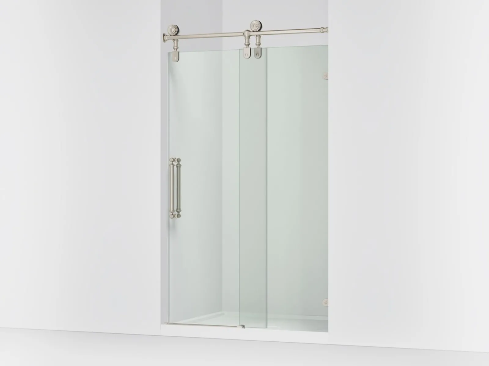 46-1/4"-47-1/4" W x 80-7/8" H sliding shower door with 3/8"-thick Crystal Clear glass^Kohler Clearance