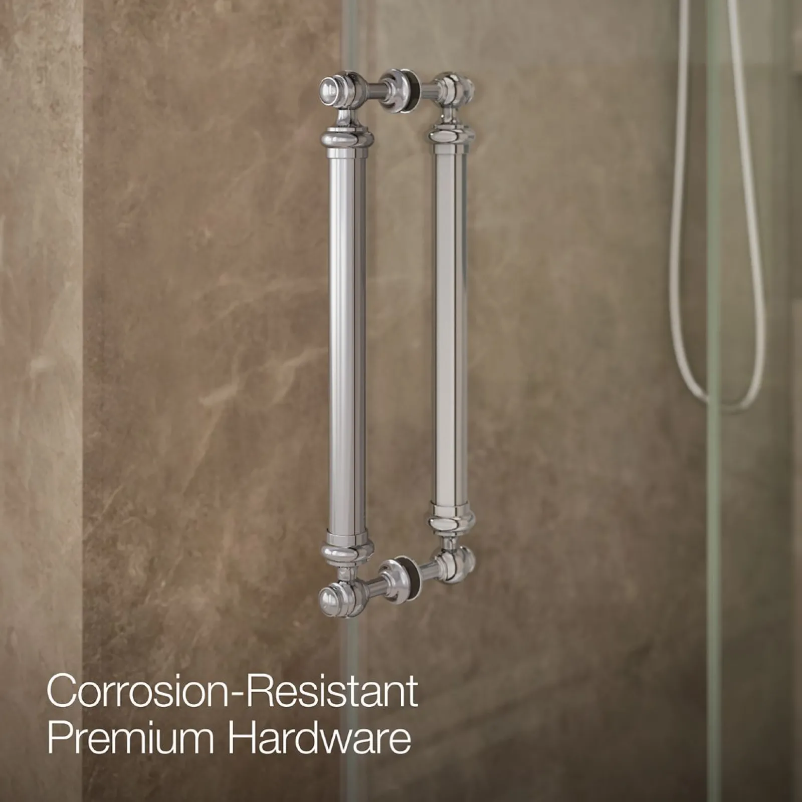 45-1/4"-46-1/4" W x 80-7/8" H sliding shower door with 3/8"-thick Crystal Clear glass^Kohler Outlet